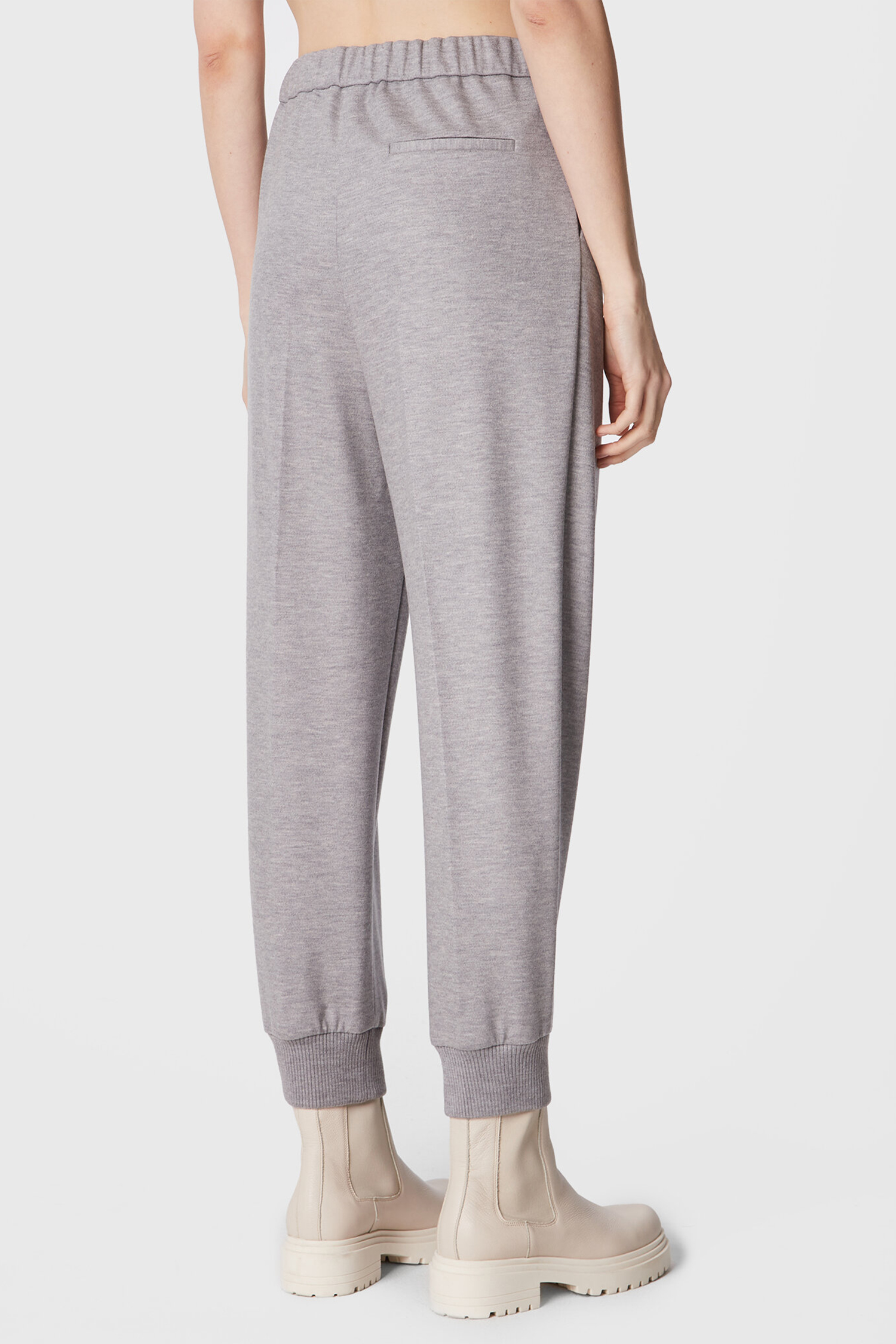 Жіночі сірі вовняні брюки BOSS 50476890;040