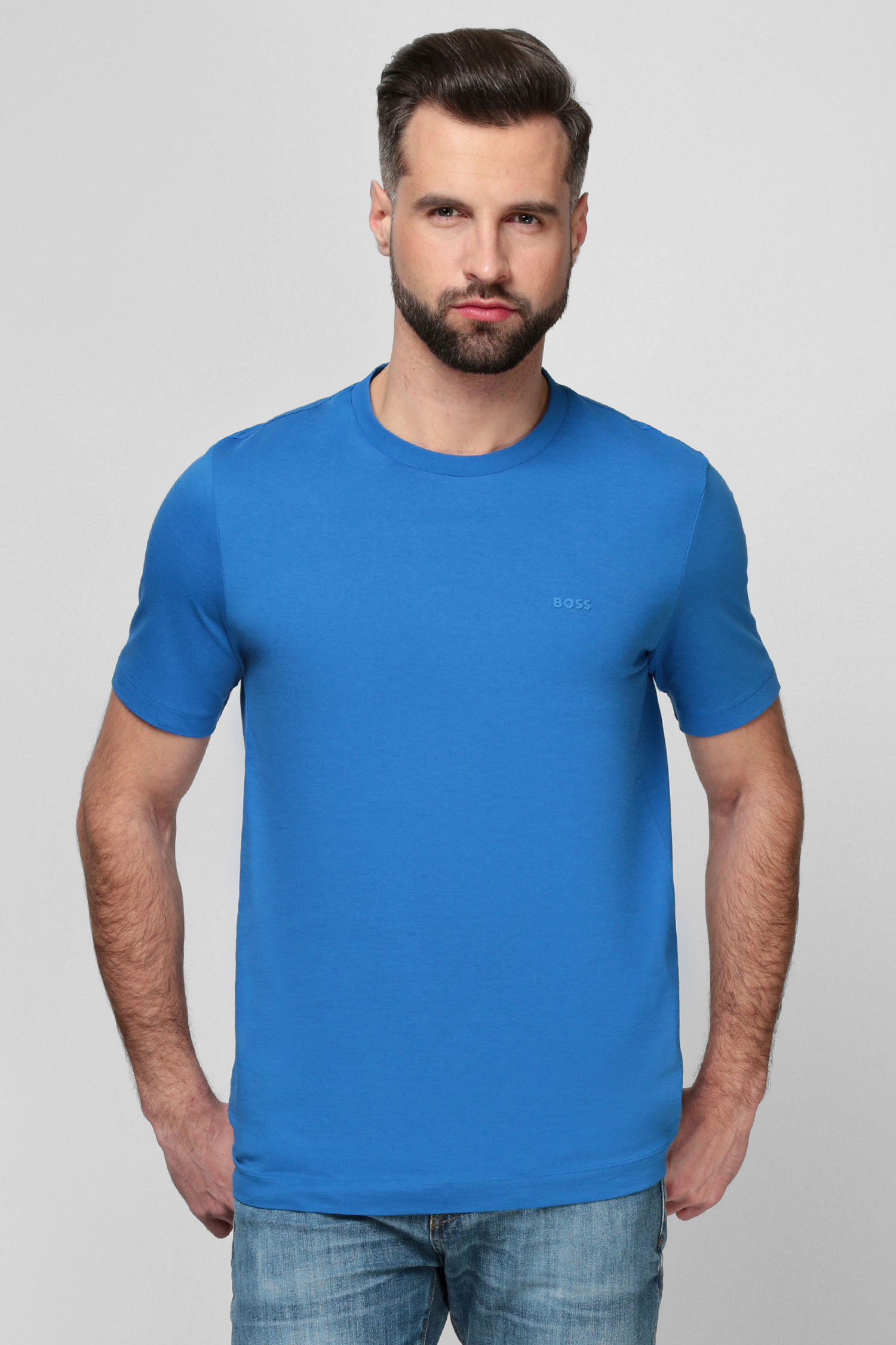Чоловіча синя футболка BOSS 50468347;421