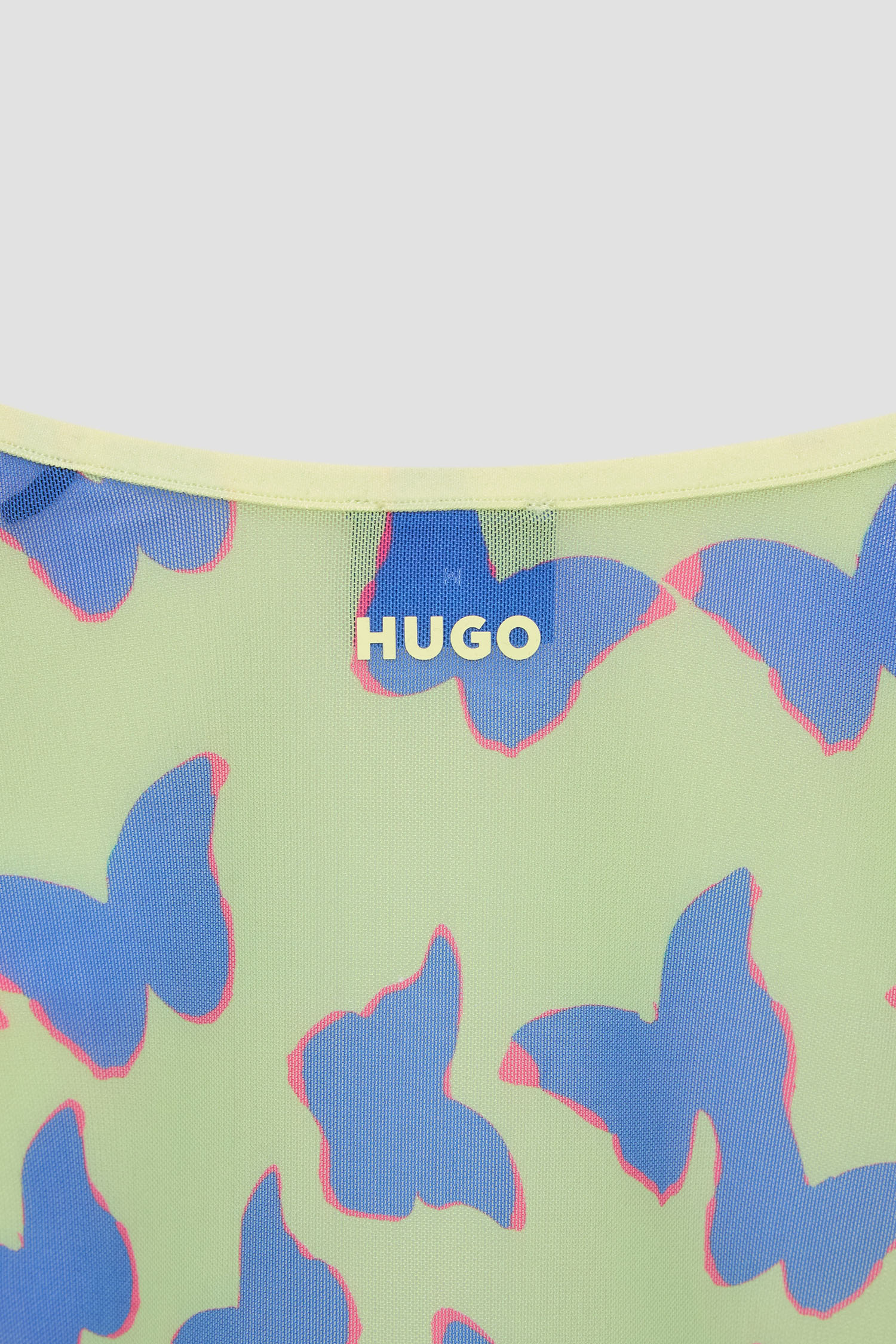 Жіночий салатовий топ з візерунком HUGO BLUE 50537183;991