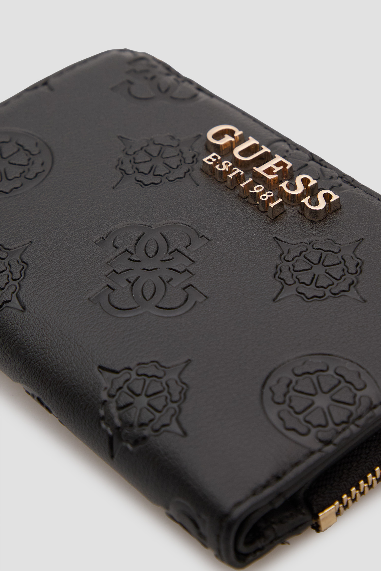 Жіночий чорний гаманець Guess SWPD74.59156;BLO