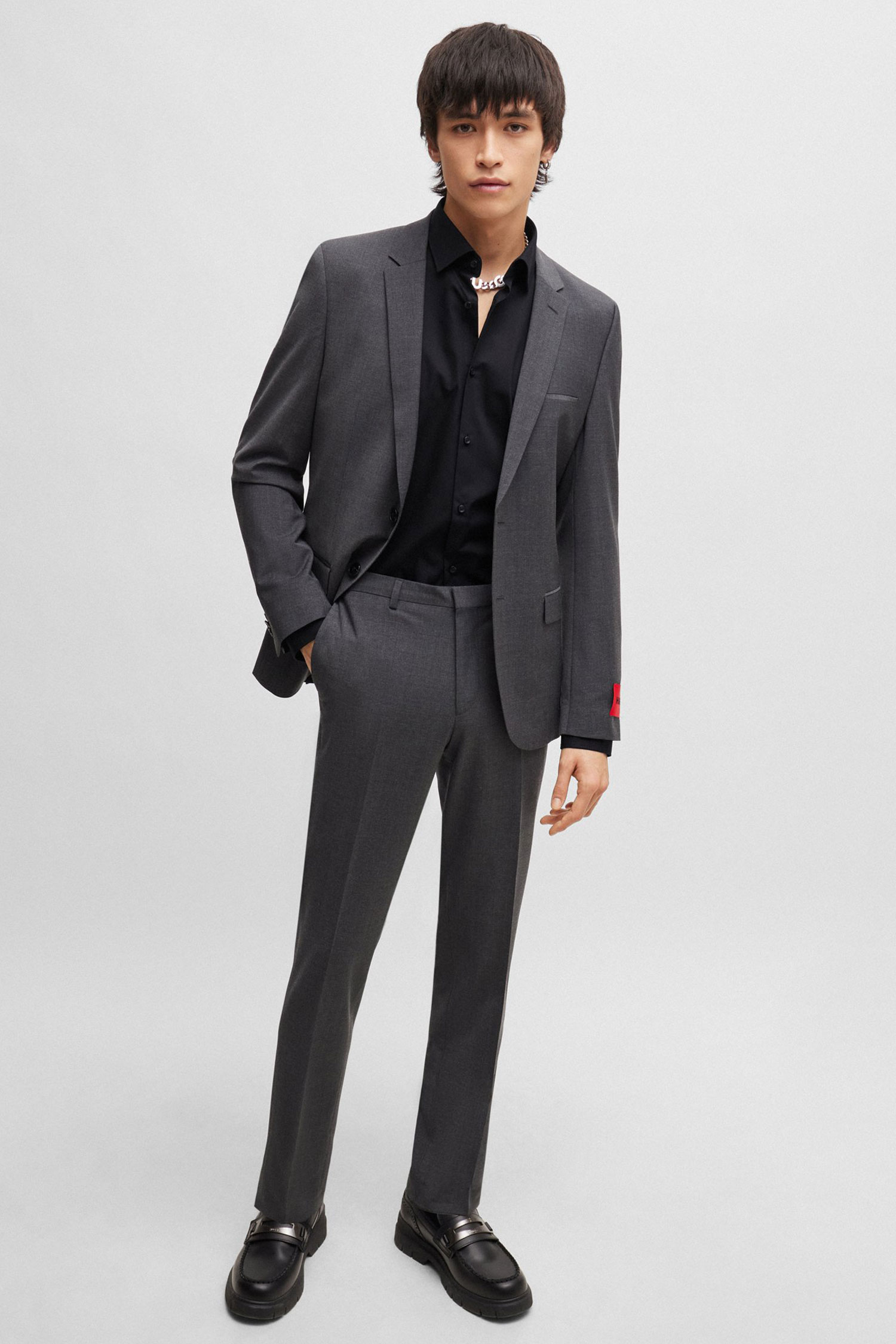 Чоловіча чорна сорочка HUGO 50289499;001