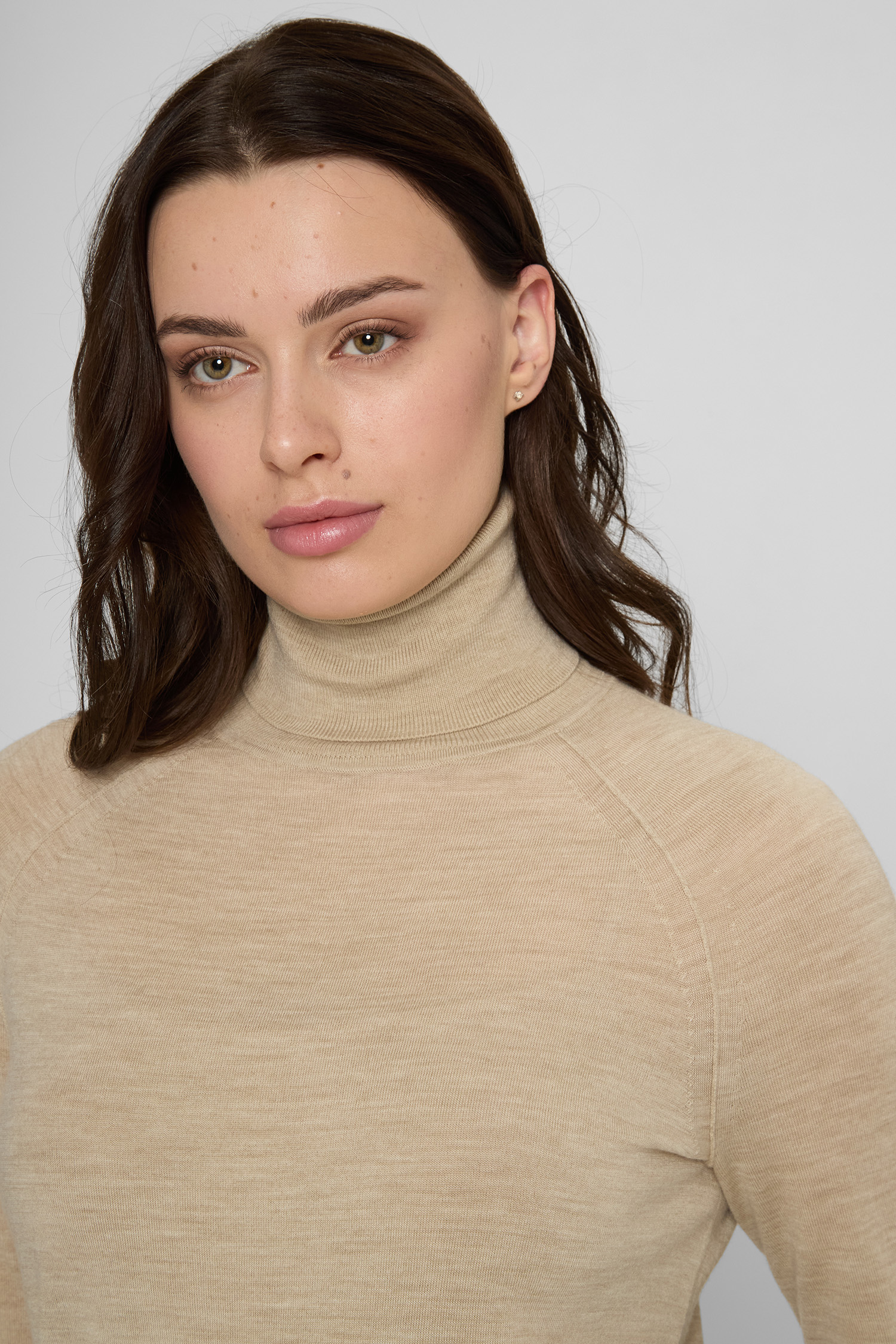 Женский бежевый шерстяной гольф BOSS 50548298;276