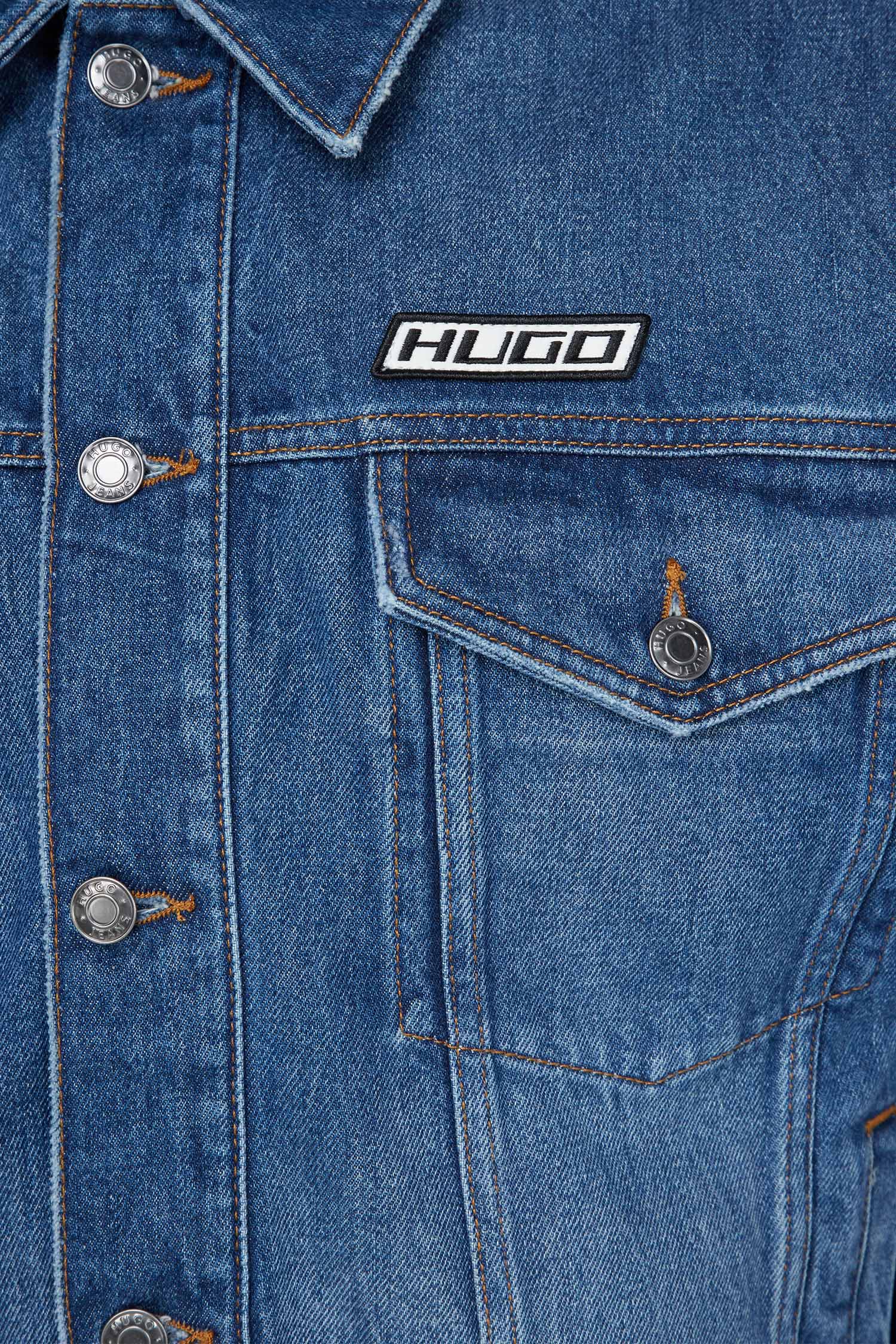 Мужская синяя джинсовая куртка HUGO 50509689;420