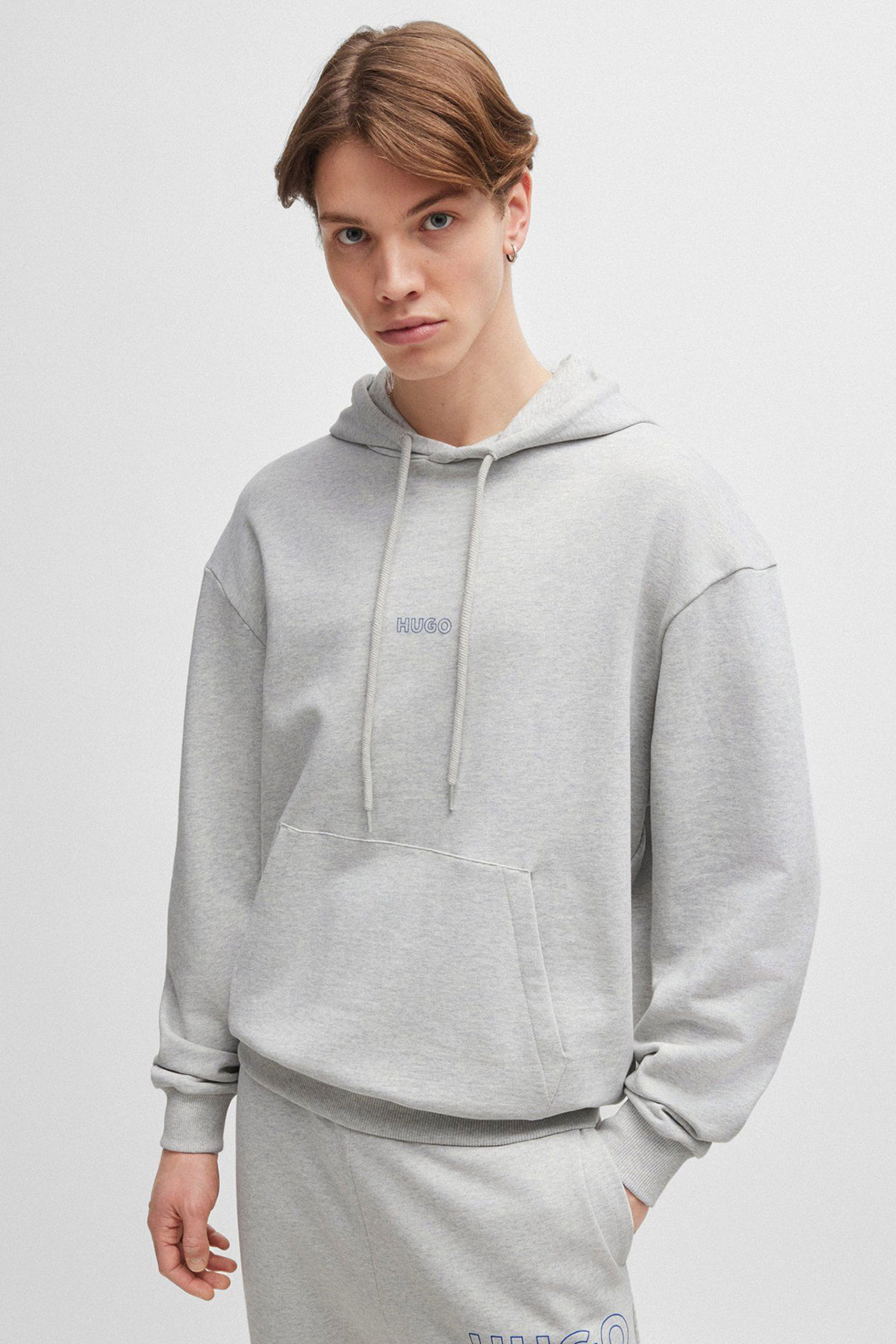 Мужское серое худи HUGO BLUE 50516997;082