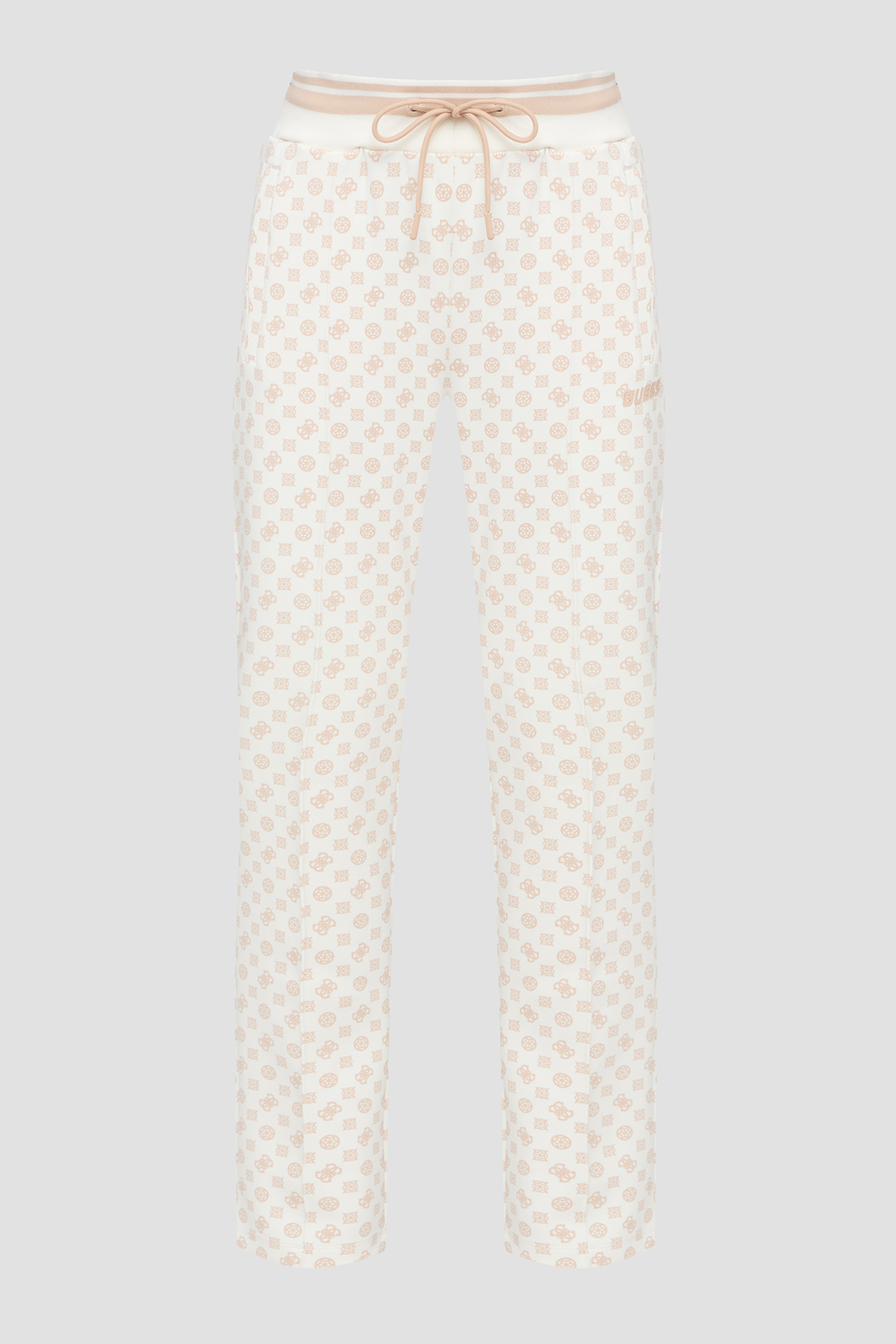 Женские белые спортивные брюки с узором Guess V5YB20.KB212;P0OR