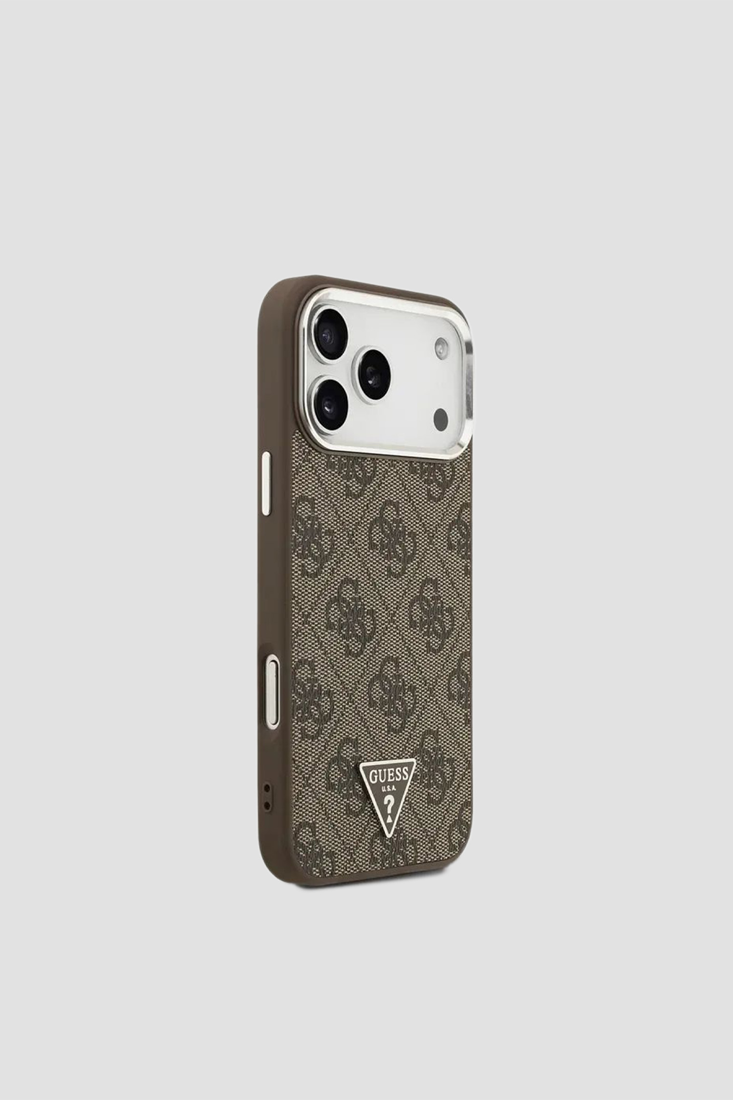 Коричневий чохол для телефону iPhone 17 Pro Max з візерунком Guess GUHMP.17XP4TSRCMW;LOGO BROWN