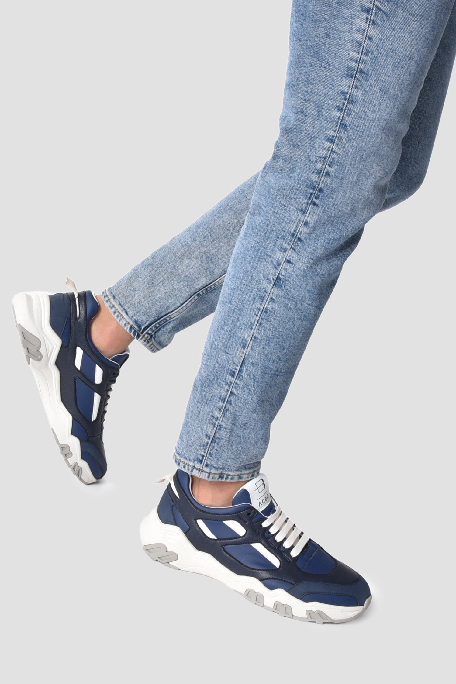 Мужские темно-синие кроссовки Baldinini x ACBC BALDININI U4H001T1ECOM;1500