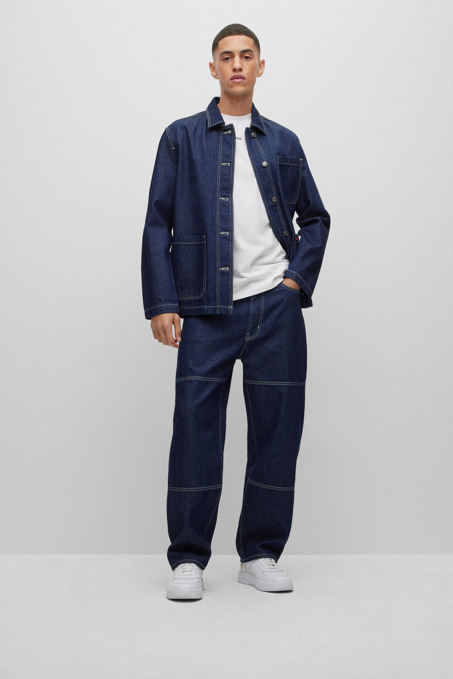 Мужская белая футболка HUGO 50488330;100