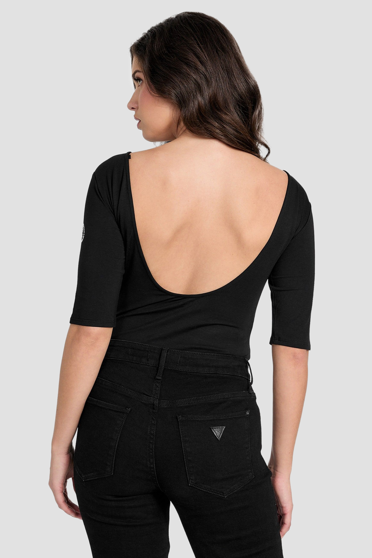 Жіноче чорне боді Guess W5YP57.K49A1;JBLK