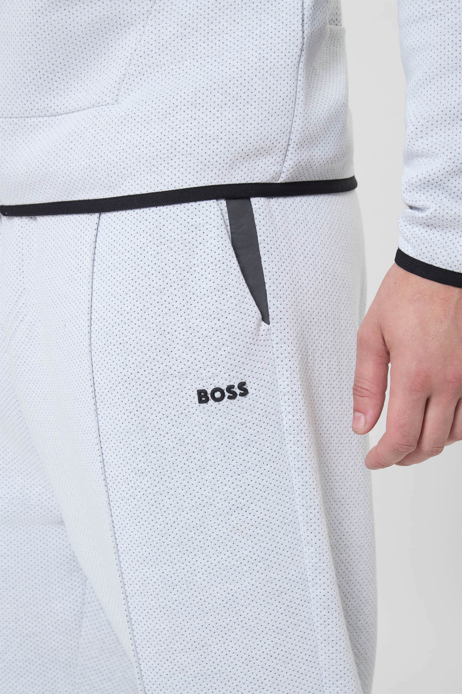 Мужские белые спортивные брюки с узором BOSS 50543145;100