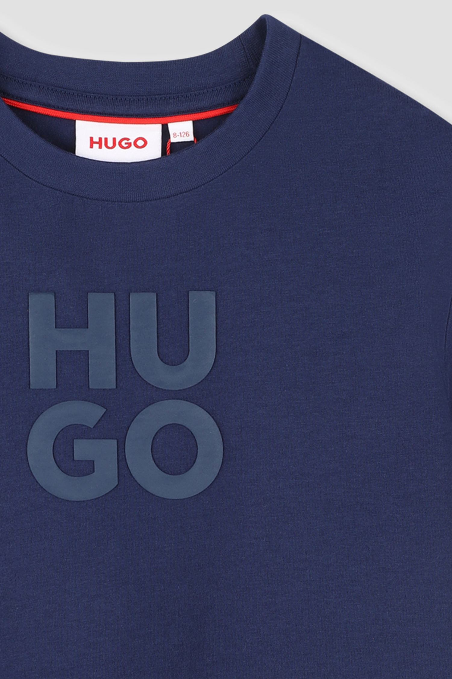 Детская темно-синяя футболка HUGO kids G00335;84N