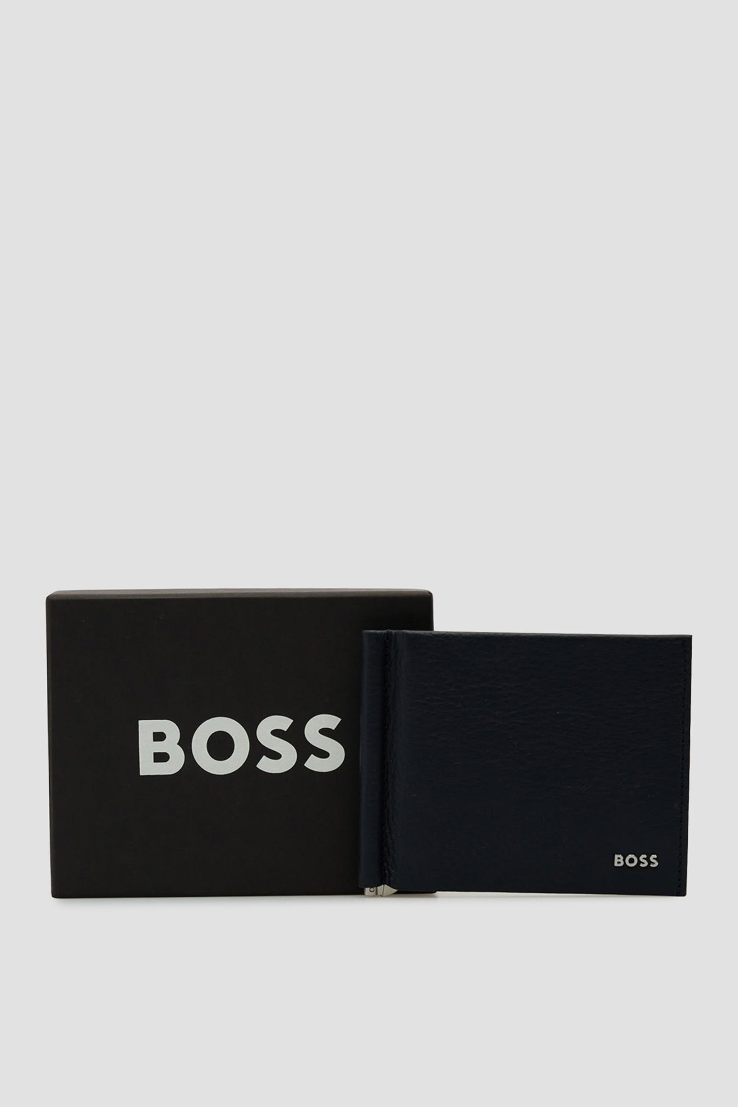 Чоловічий темно-синій шкіряний гаманець BOSS 50558568;410