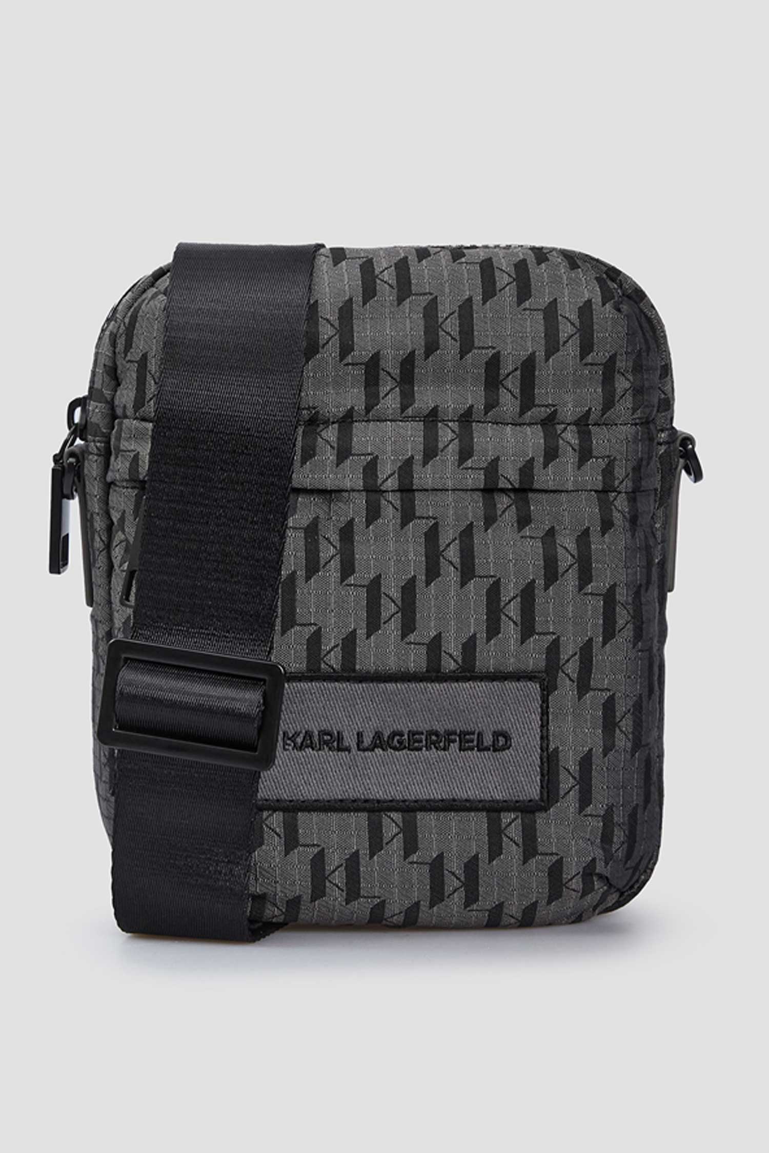 Чоловіча сіра сумка з візерунком Karl Lagerfeld A1M30412;996