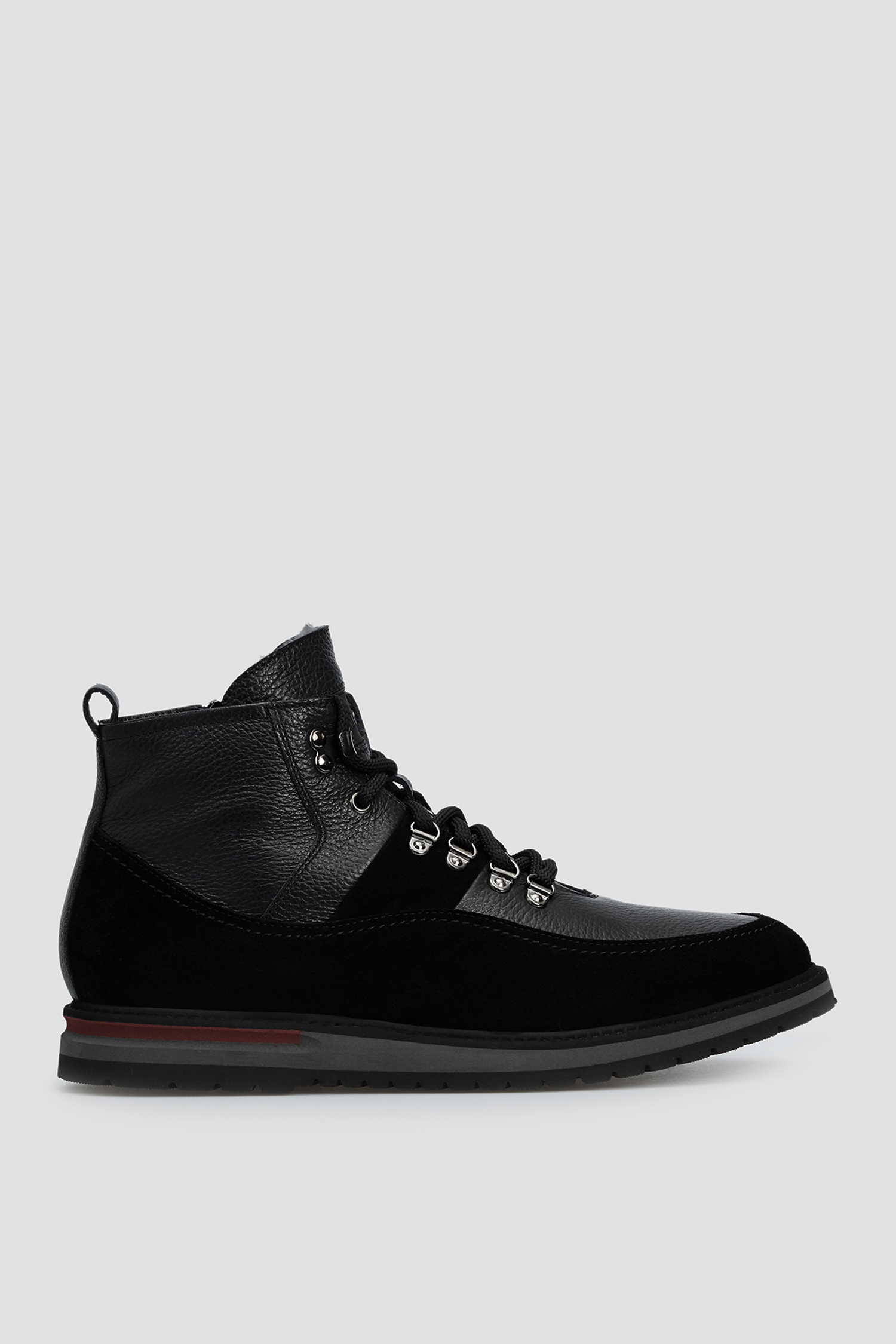 Чоловічі чорні шкіряні черевики Baldinini 147201;00