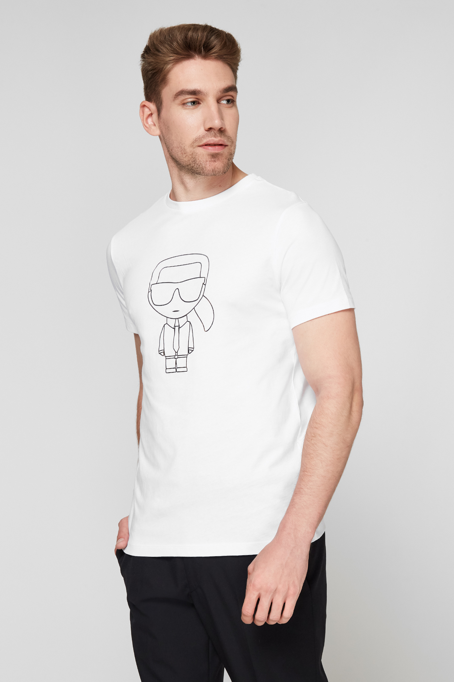 Мужская белая футболка Karl Lagerfeld 511224.755081;10