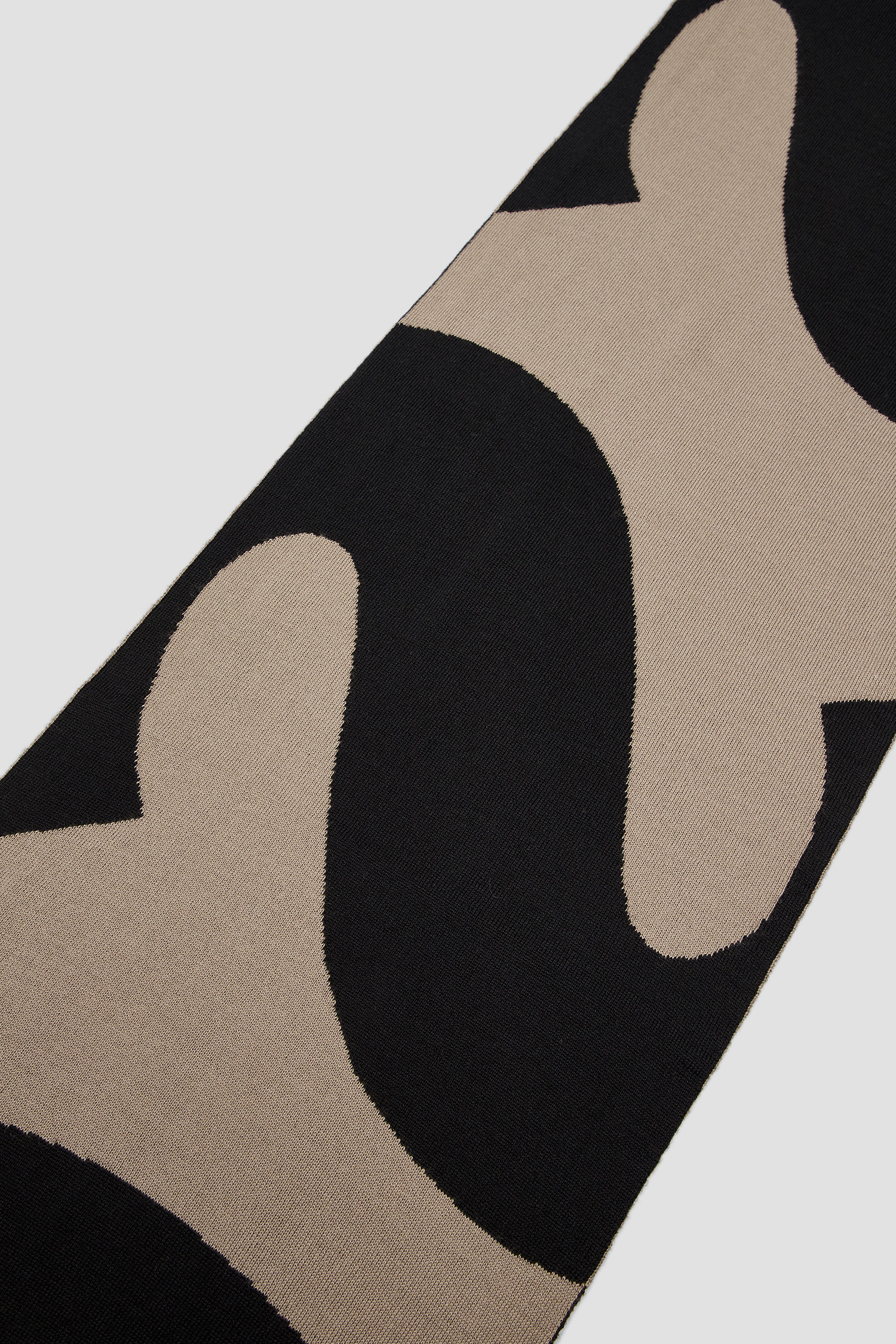 Мужской черный шерстяной шарф BOSS 50499412;001