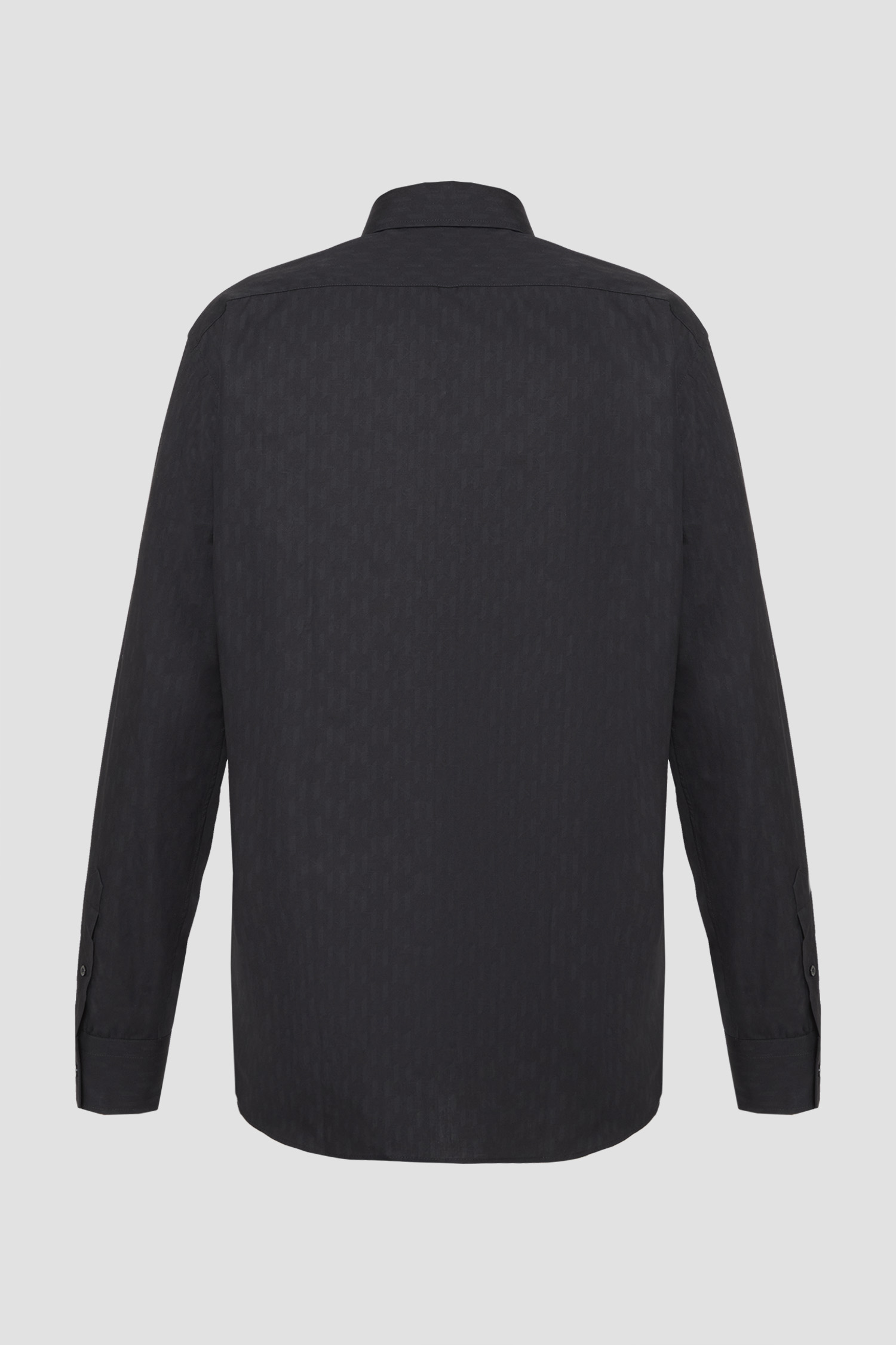 Мужская черная рубашка с узором Karl Lagerfeld 553684.605000;990