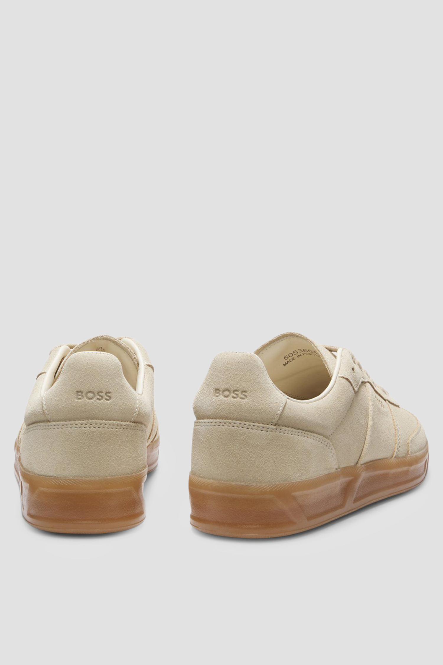 Жіночі бежеві замшеві снікерси BOSS 50536645;275