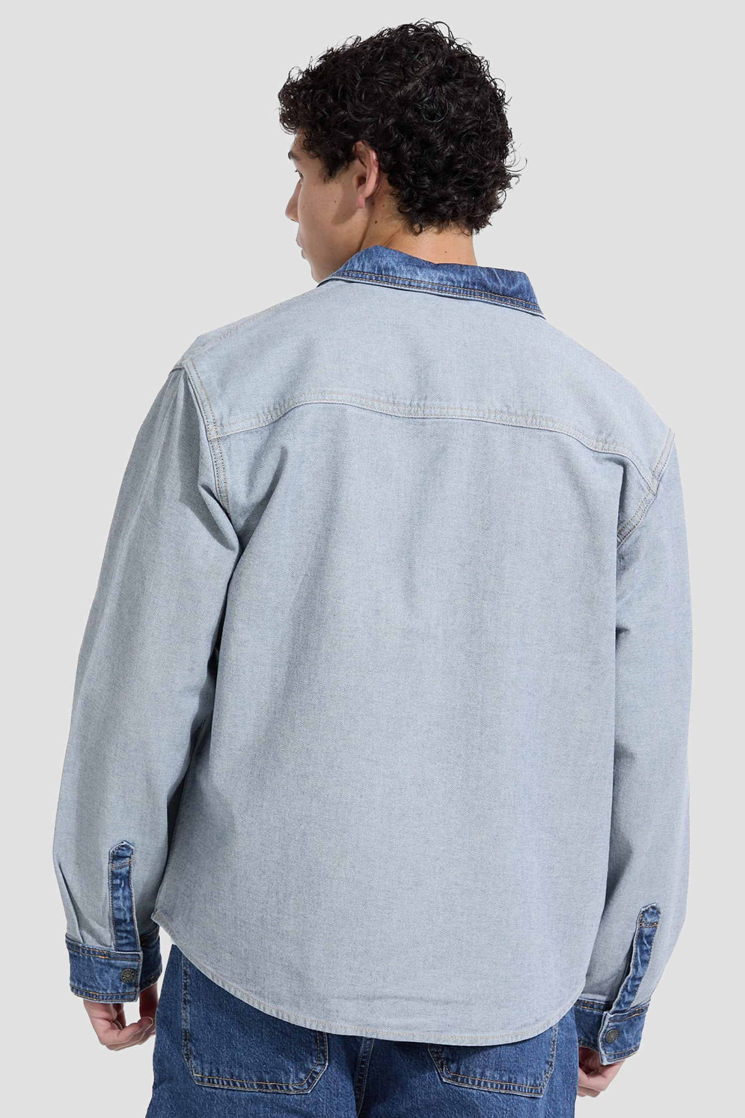 Чоловіча блакитна джинсова сорочка Guess Jeans M5YH71.D5M56;GJPN