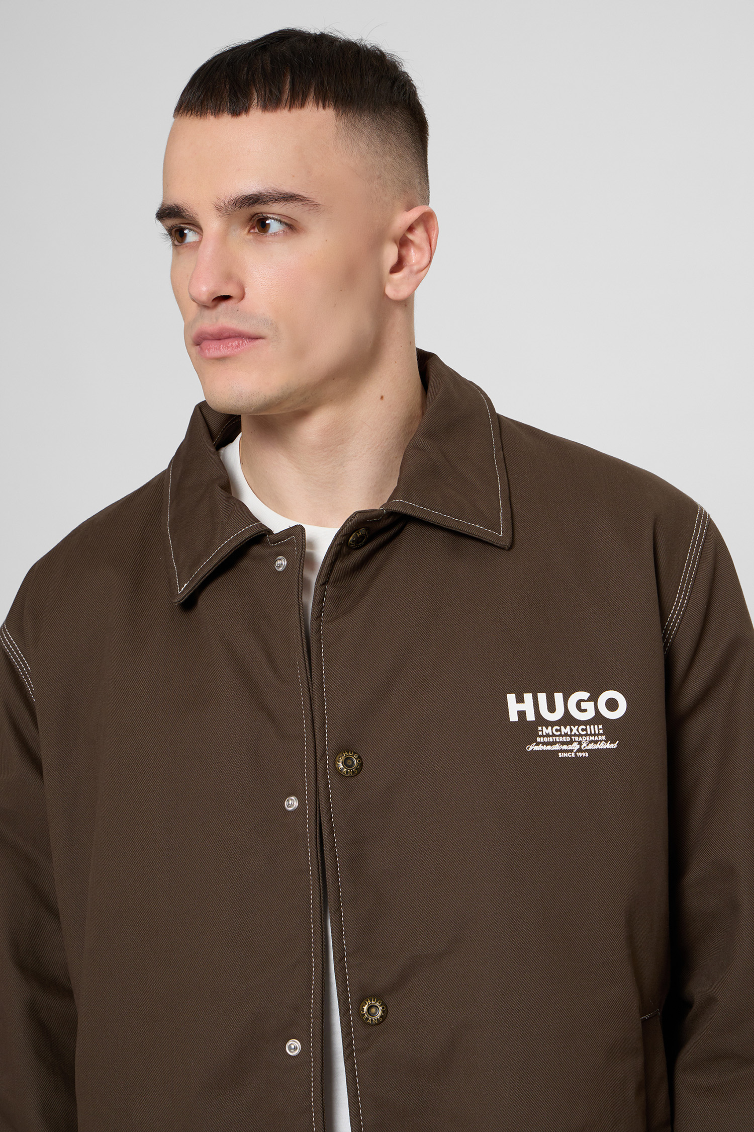 Чоловіча коричнева куртка HUGO BLUE 50552940;208