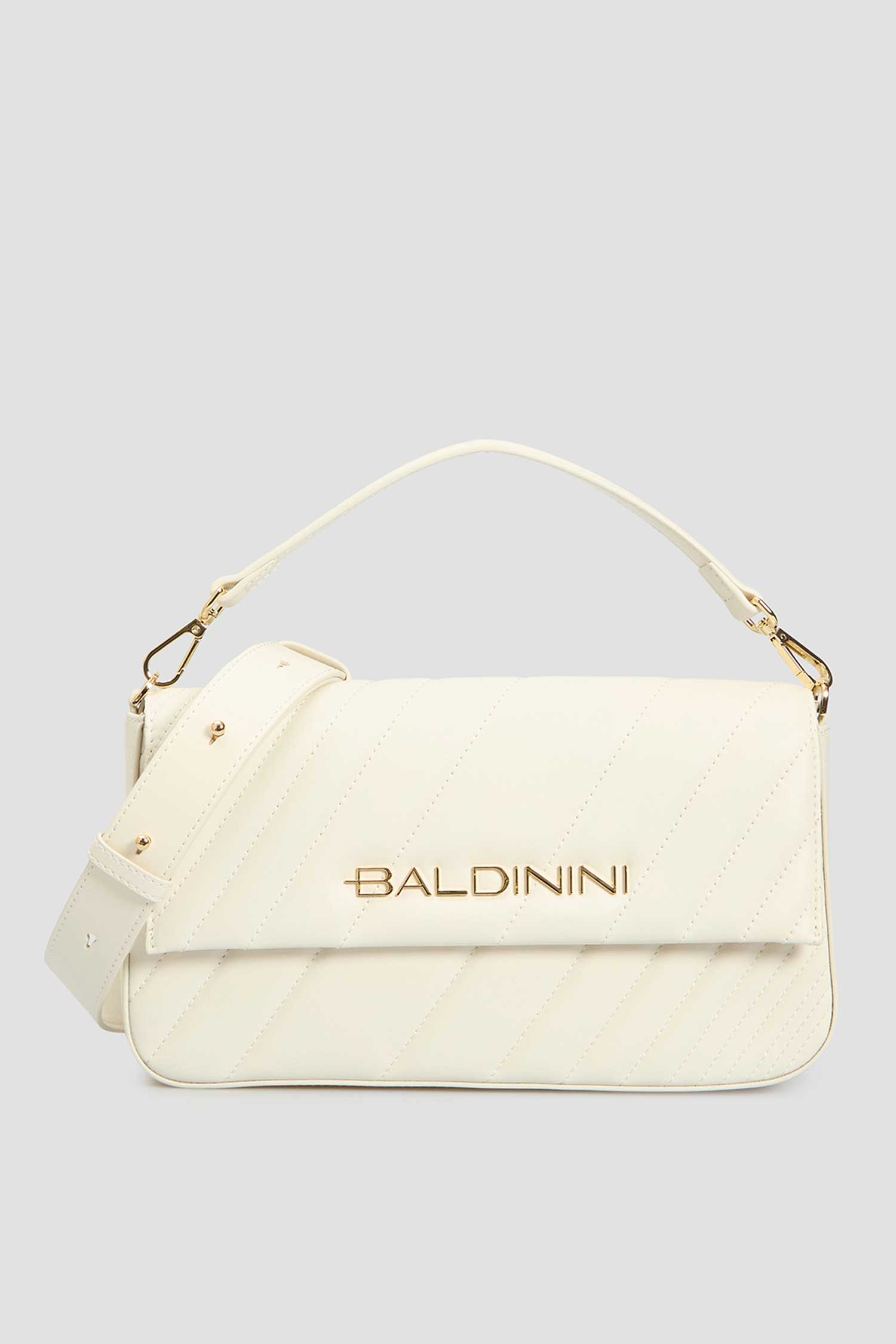 Женская белая кожаная сумка BALDININI B5B072XXTRAP;9001