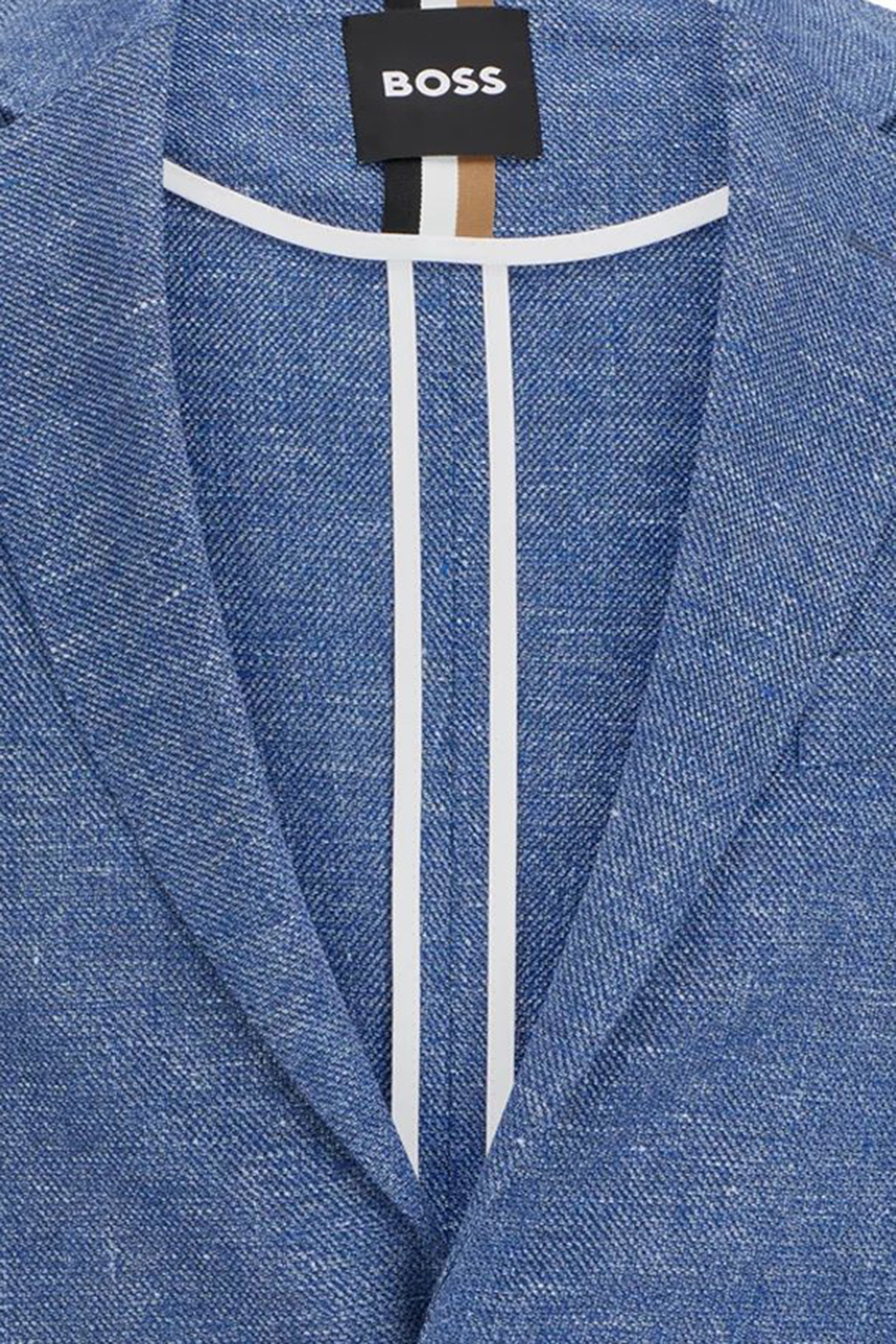 Мужской синий льняной блейзер BOSS 50514618;423