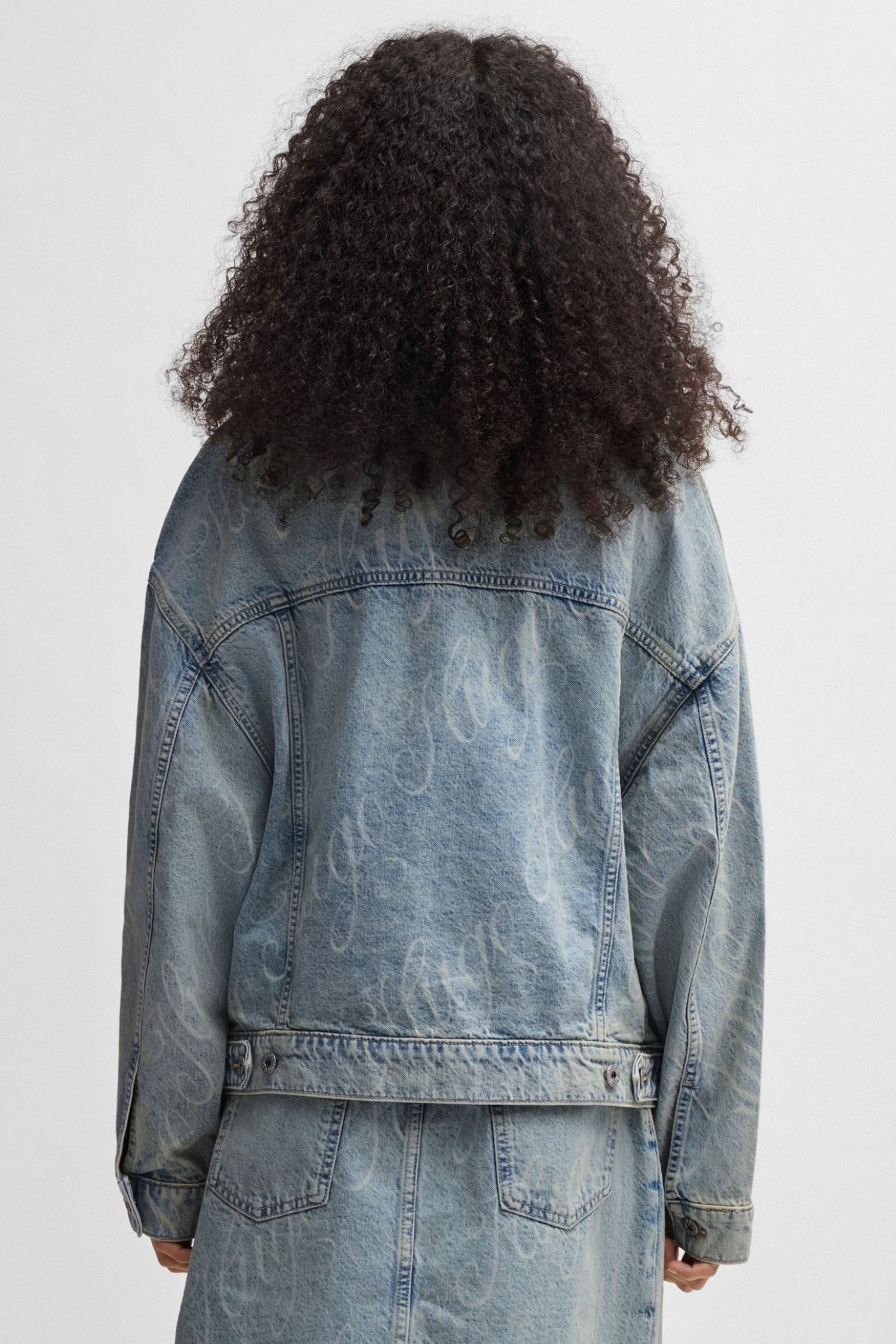 Женская голубая джинсовая куртка с узором HUGO BLUE 50534757;994