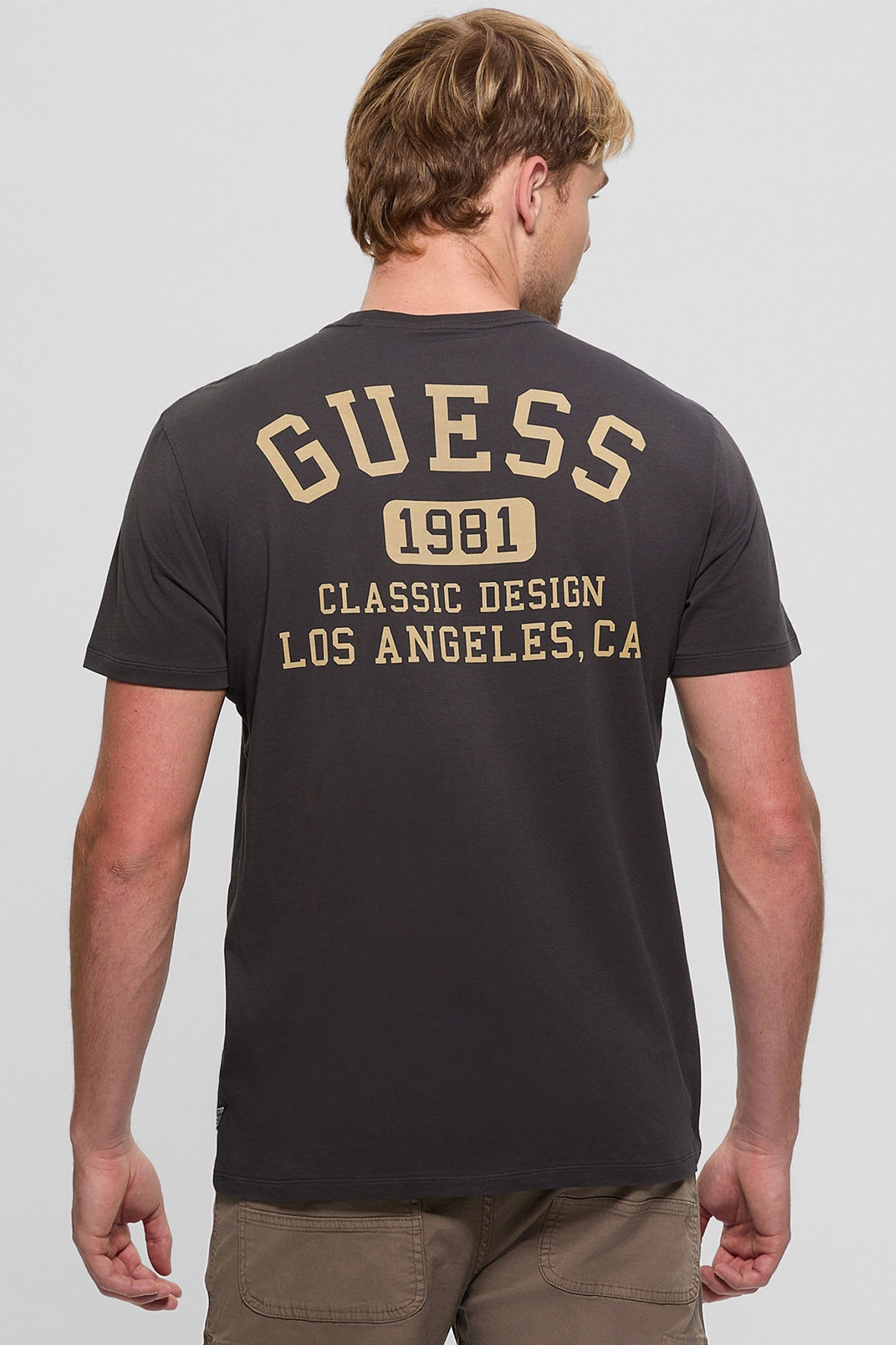 Мужская темно-коричневая футболка Guess M5RI86.K9RM1;JTMU