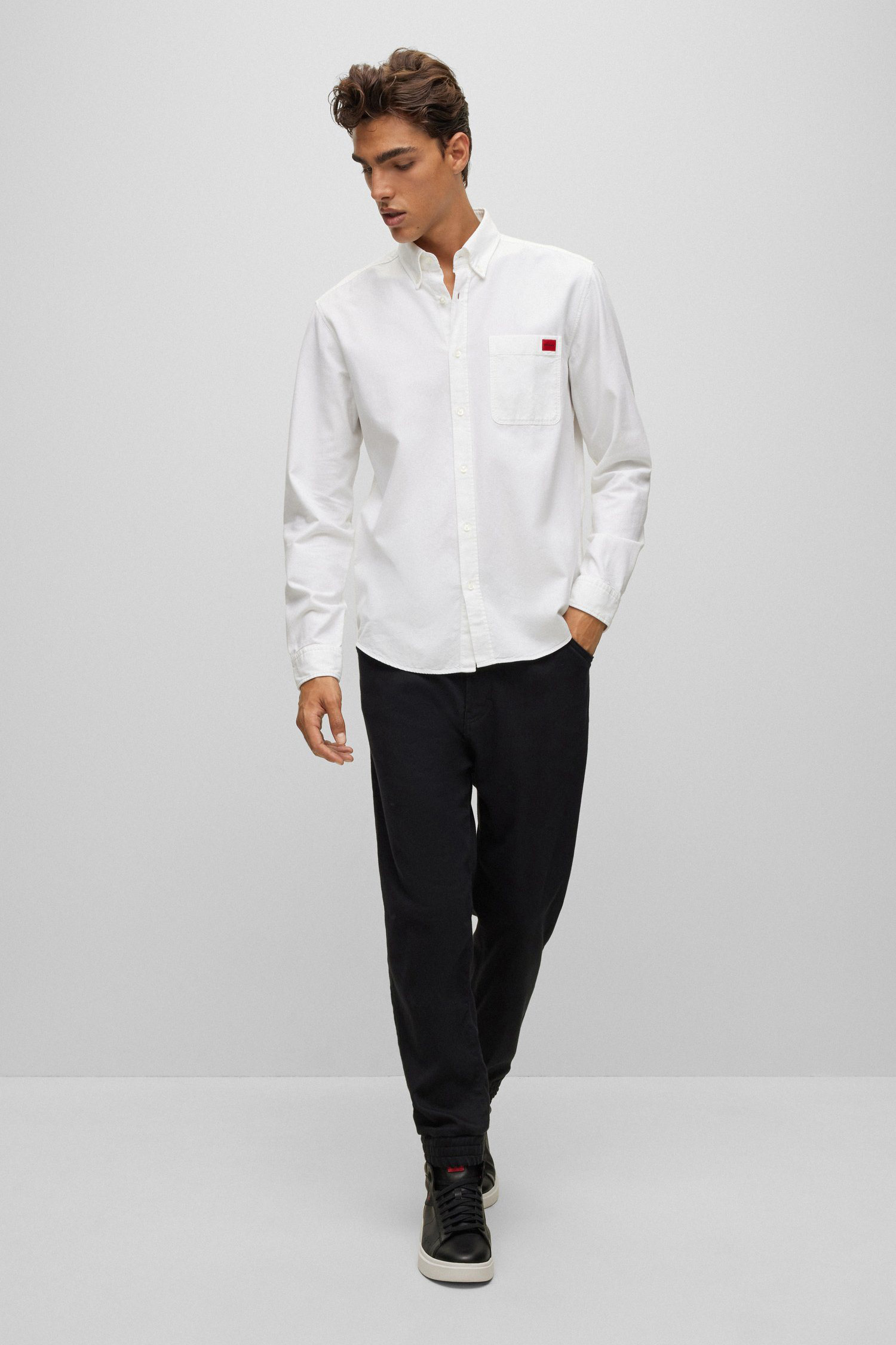 Мужская белая рубашка HUGO 50479302;199