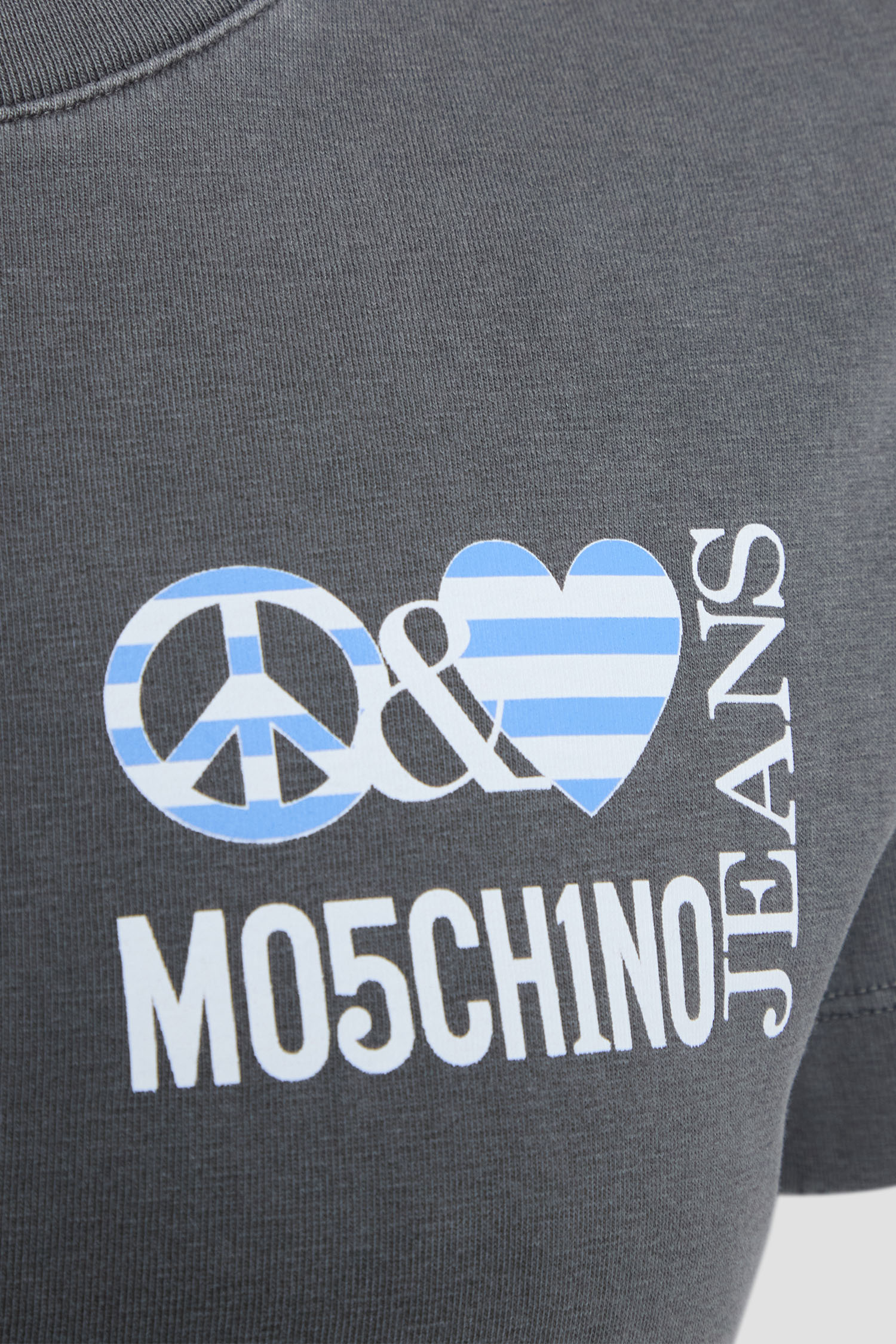 Женская серая футболка Moschino A0718.3732;3555