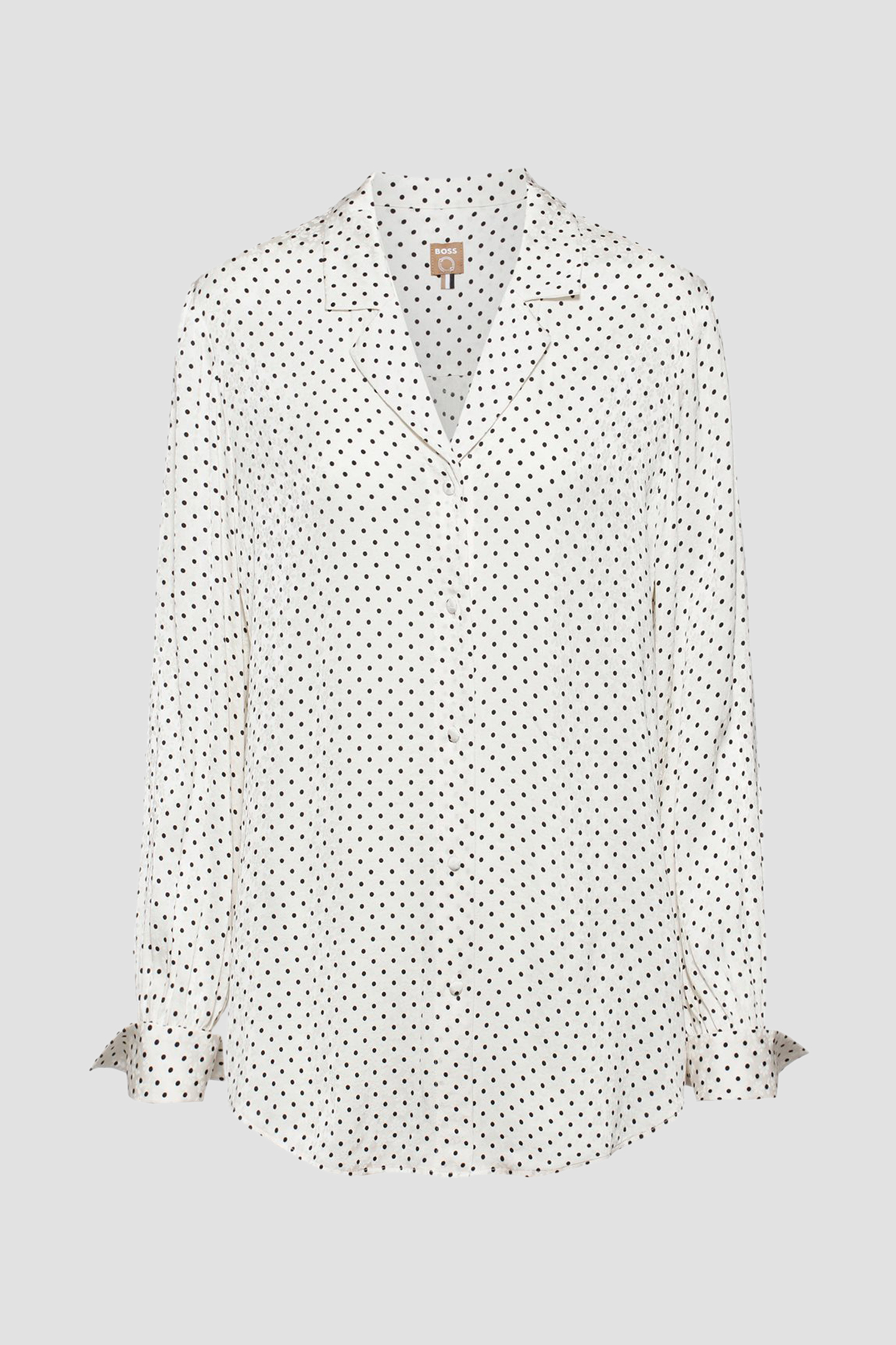 Женская белая блуза в горошек BOSS 50465671;962