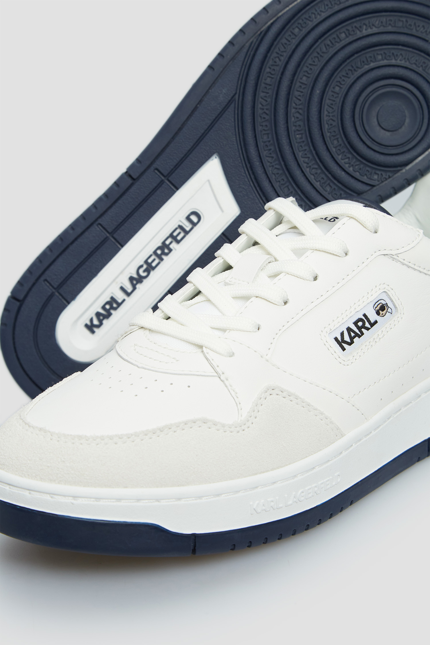 Мужские белые кожаные сникерсы Karl Lagerfeld 541471.855015;16