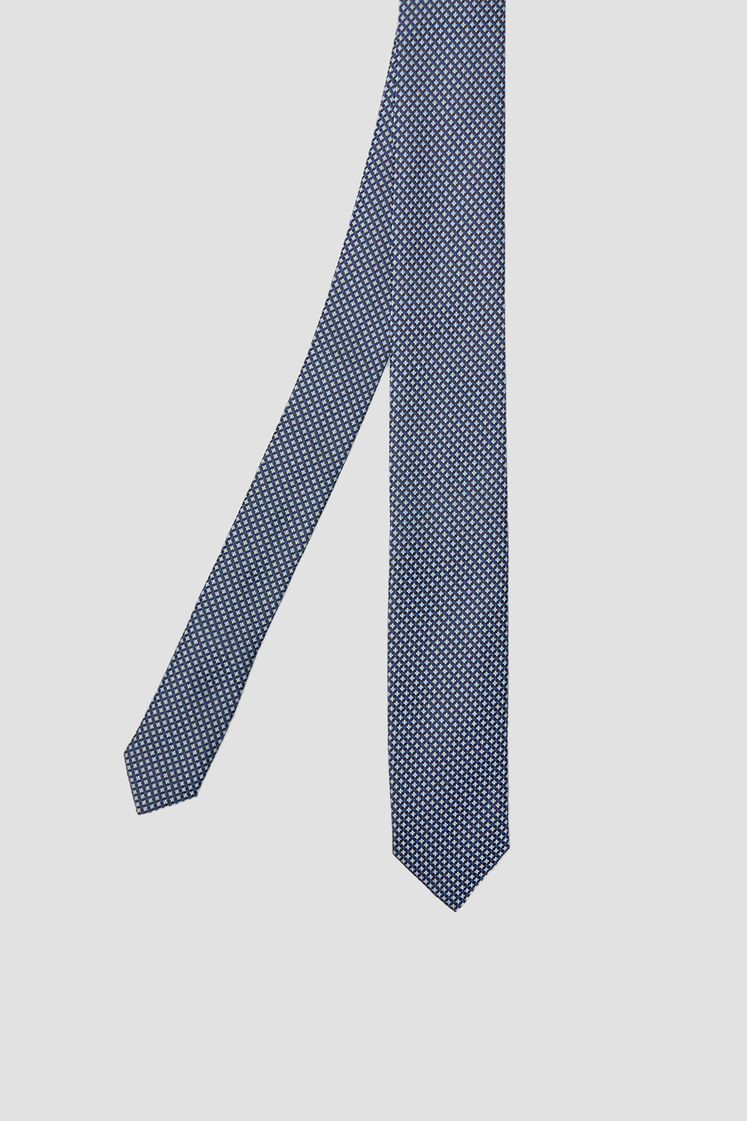 Мужской синий галстук в клетку BOSS 50466575;450