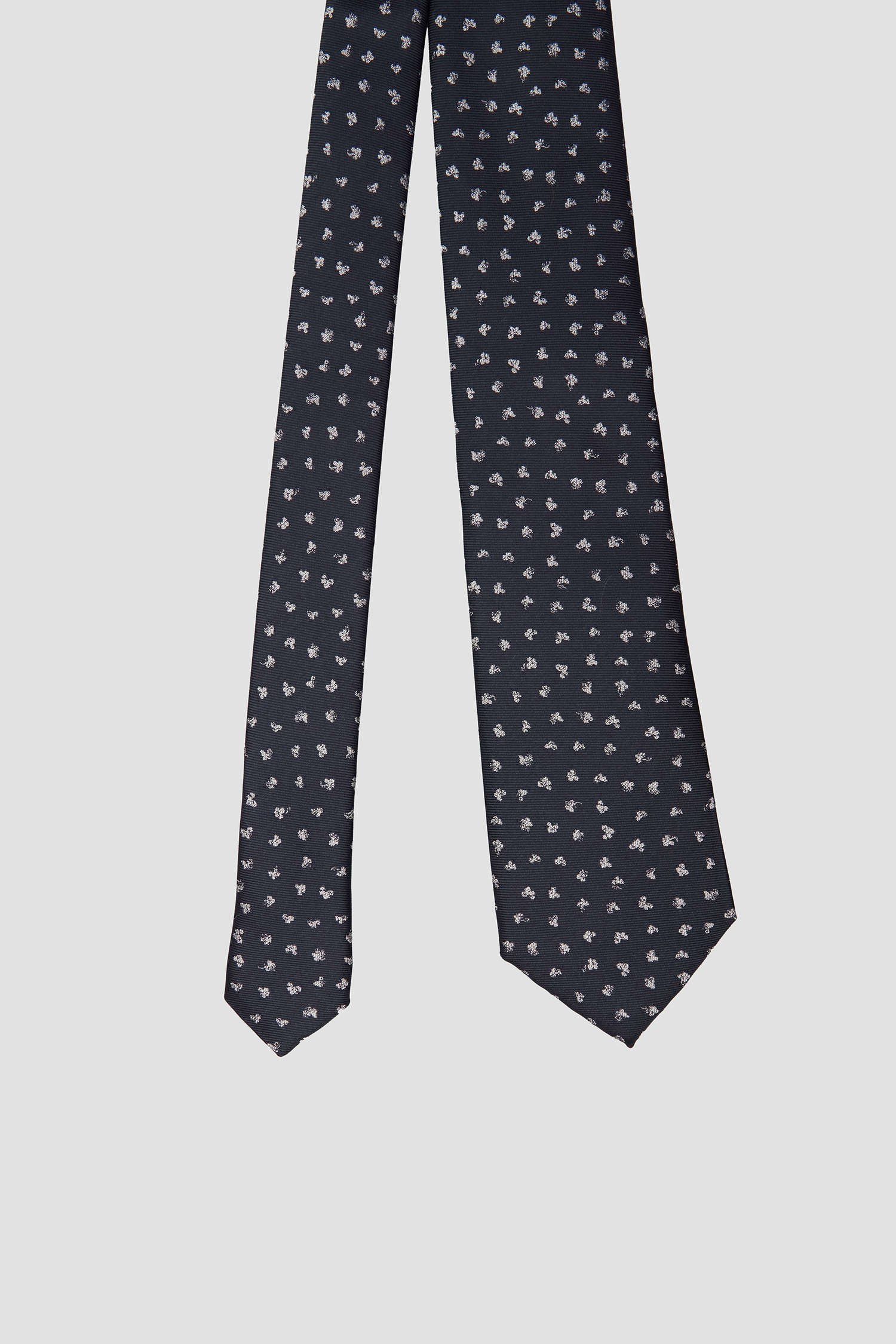Мужской темно-синий шелковый галстук с узором BOSS 50524374;405