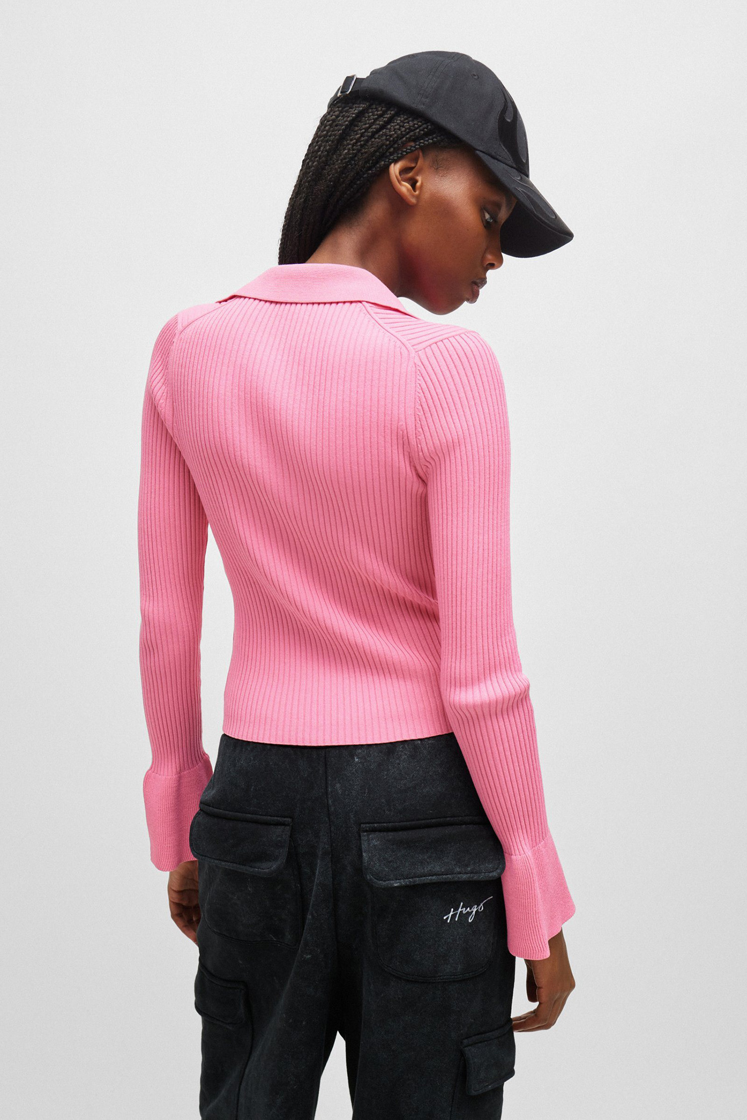 Жіночий рожевий пуловер HUGO 50507957;698