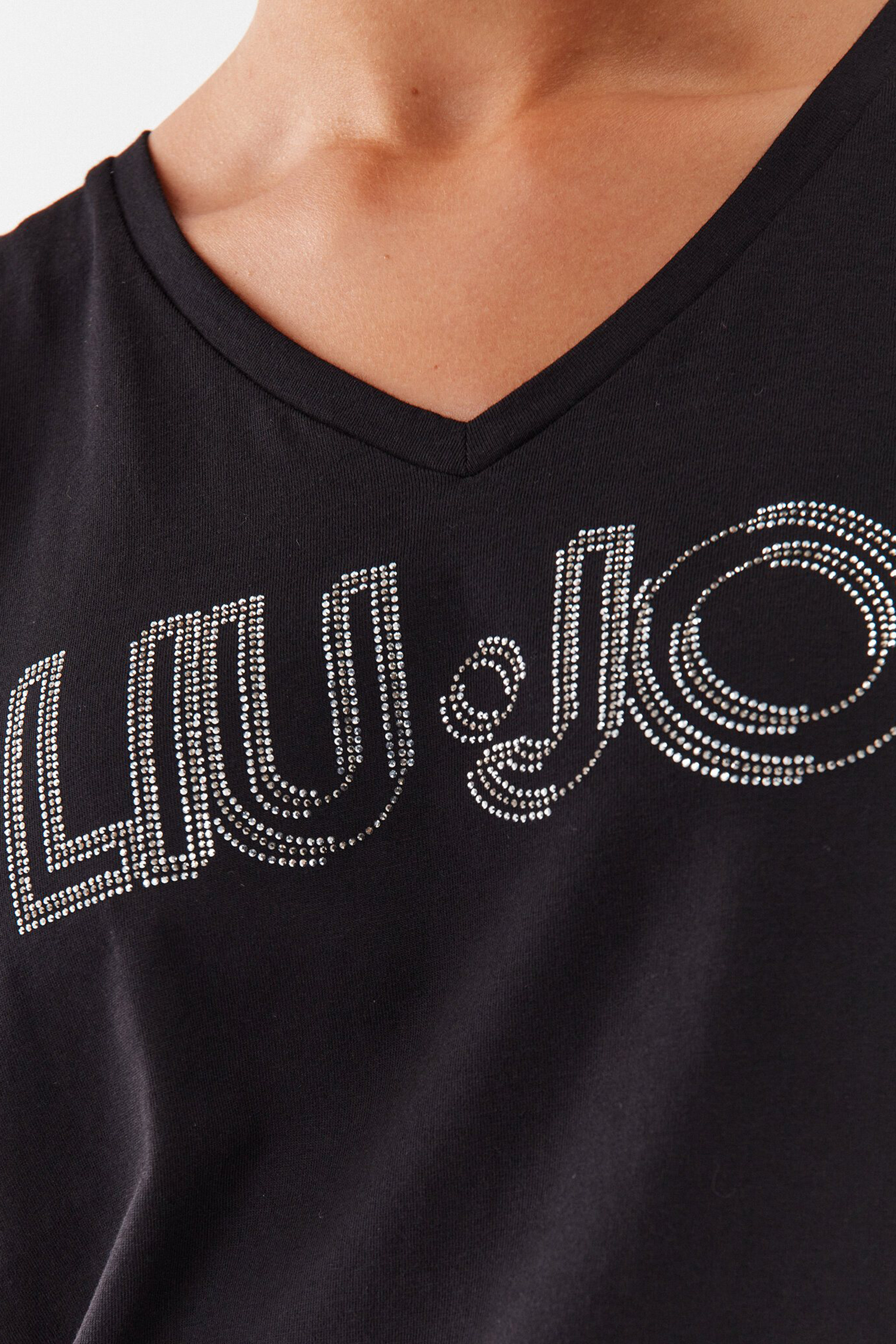 Женская черная футболка Liu Jo TF3297.J6040;W9414