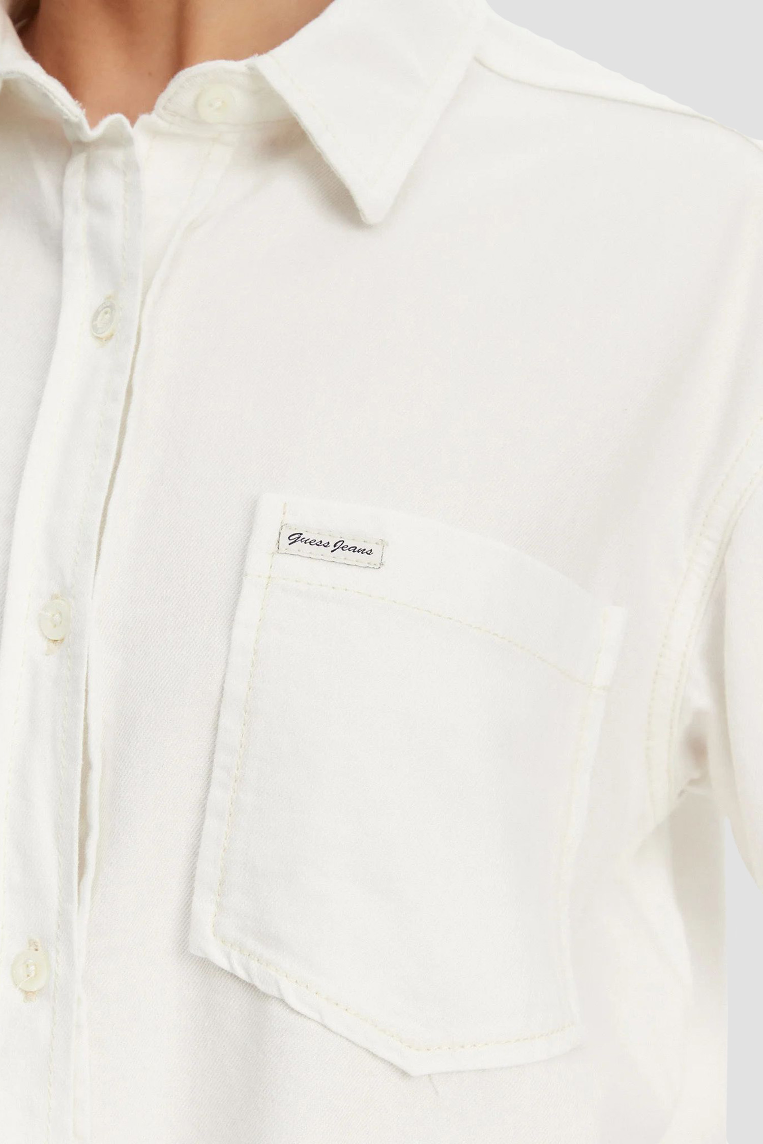 Жіноча біла сорочка Guess Jeans W5GH0F.D5NW1;GJWI