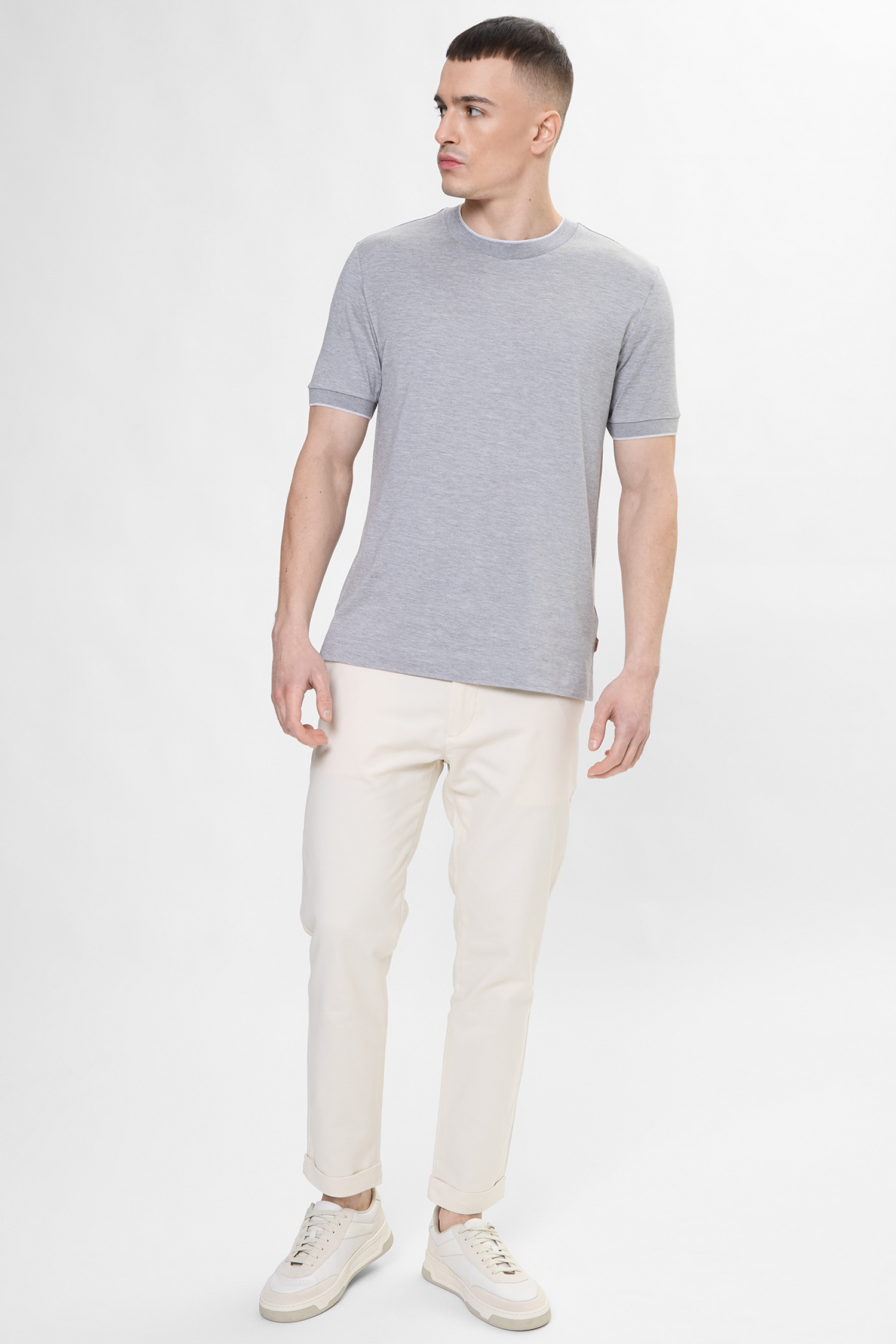 Чоловіча сіра футболка BOSS 50554827;041