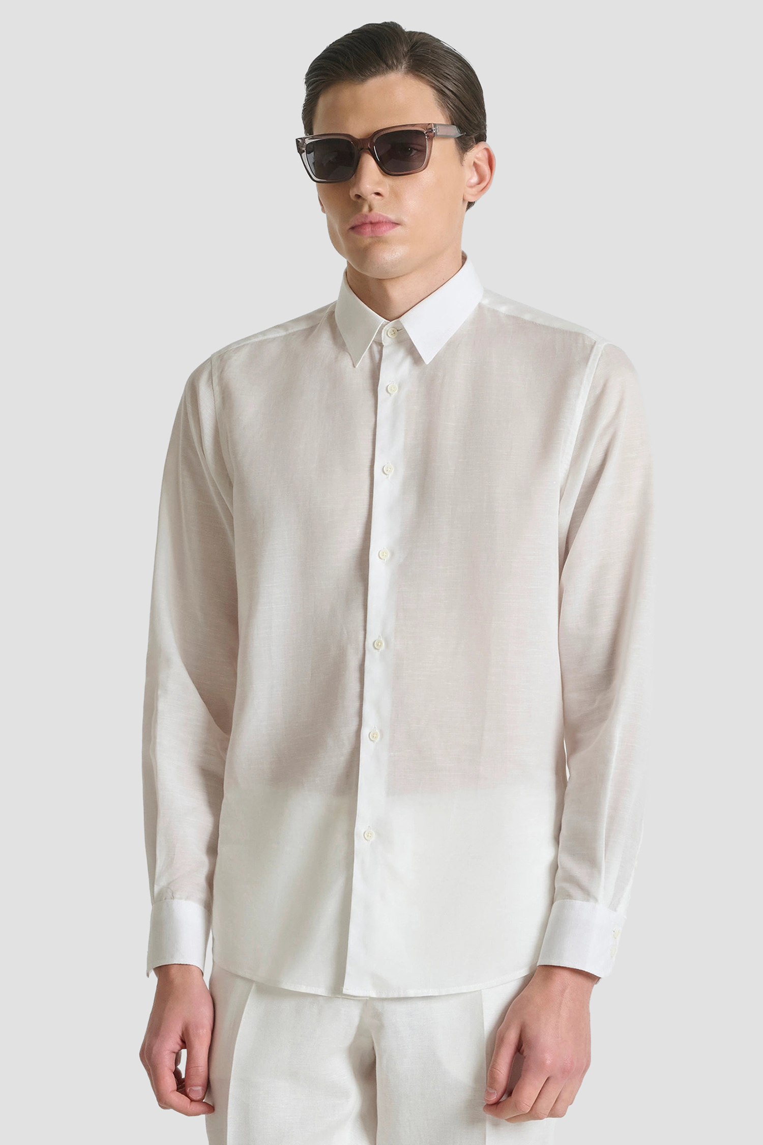 Чоловіча біла сорочка Antony Morato MMSL00799.FA400094;1011