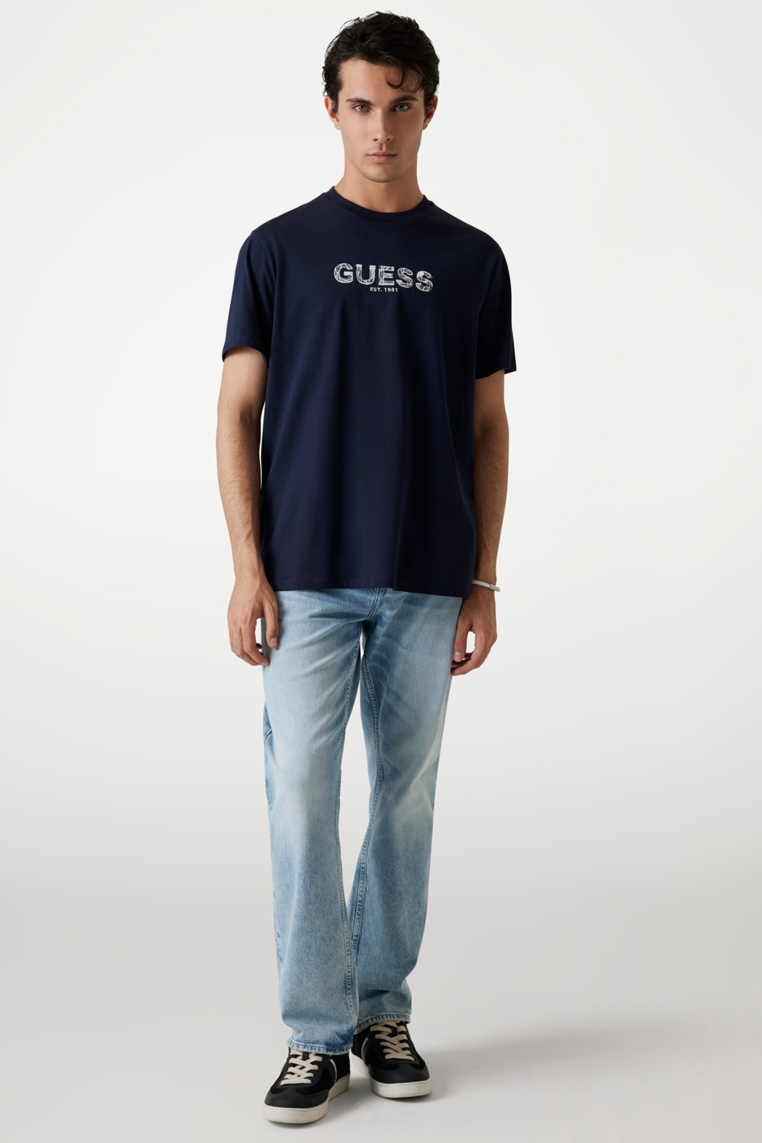 Чоловіча темно-синя футболка Guess M5YI41.KBW41;F73J