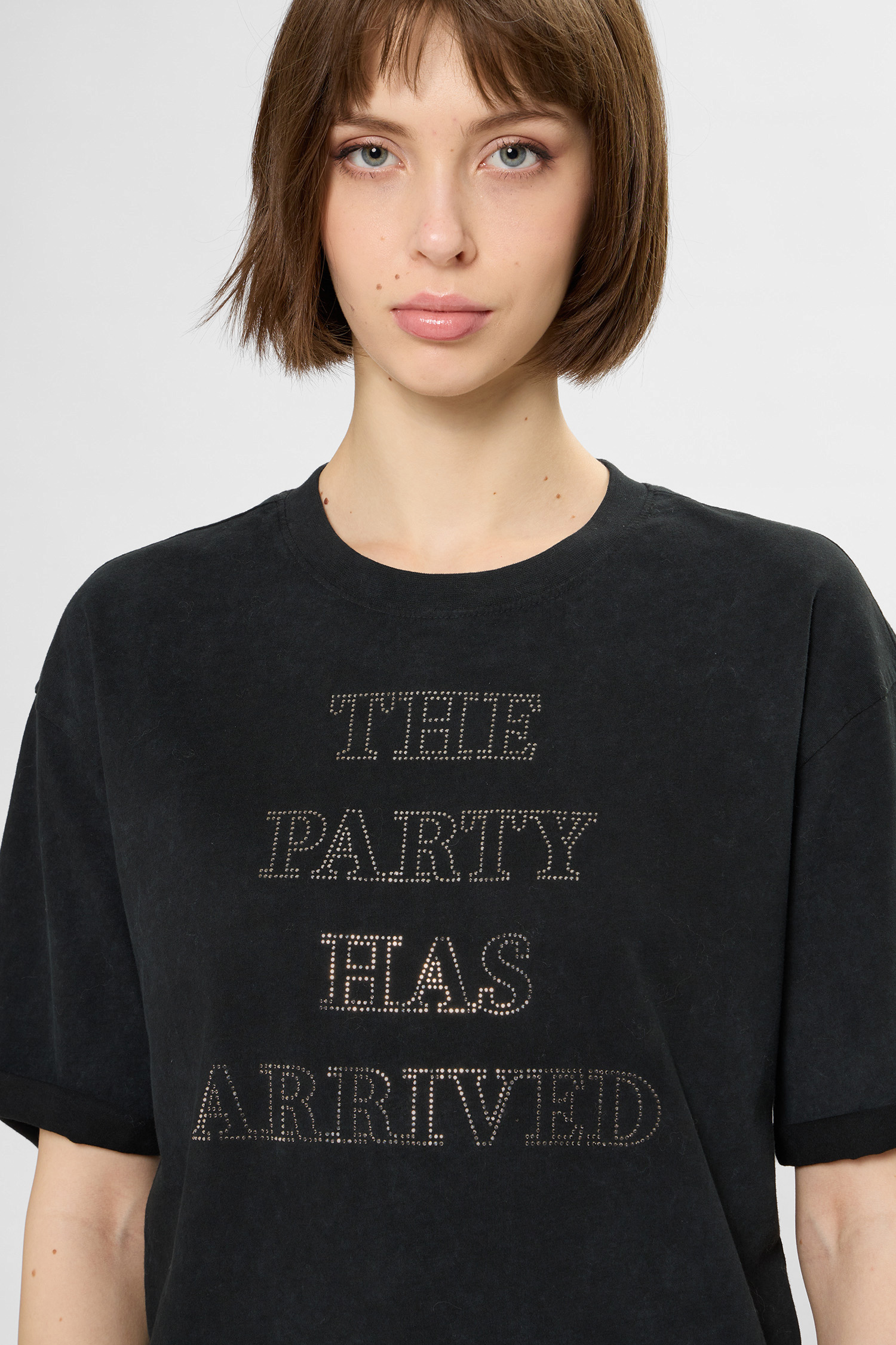 Жіноча чорна футболка BOSS 50549195;001