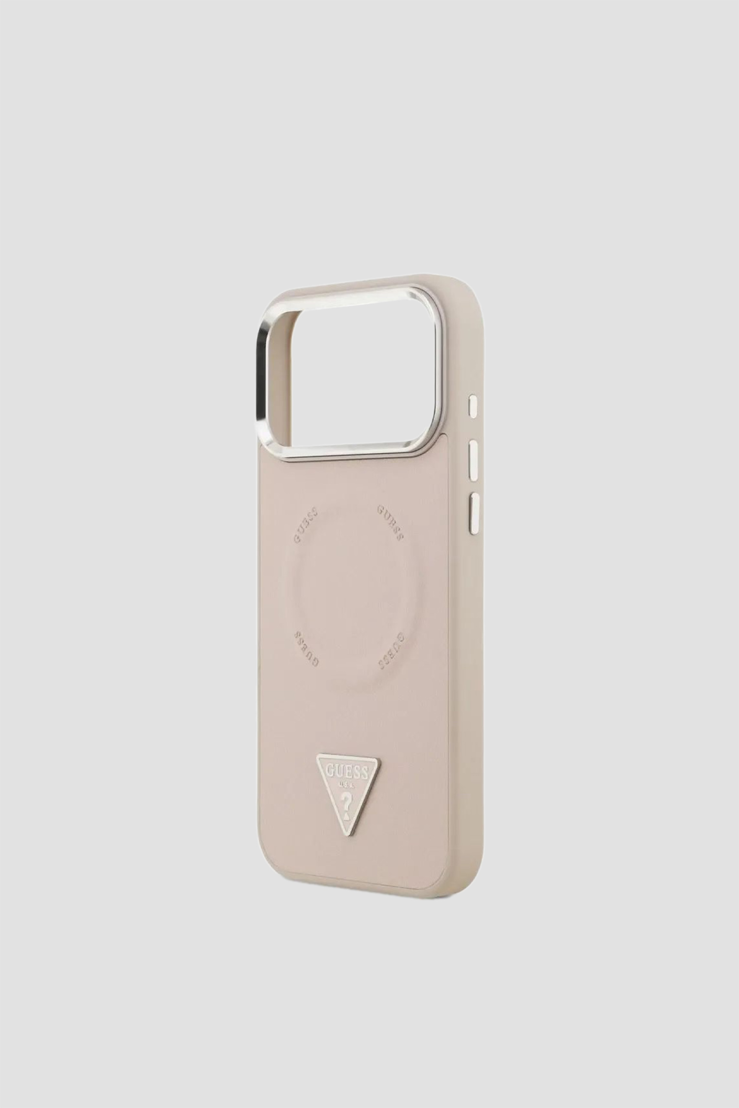 Пудровий чохол для телефону iPhone 17 Pro Max Guess GUHMP.17XPSDTSCMP;LOGO PINK