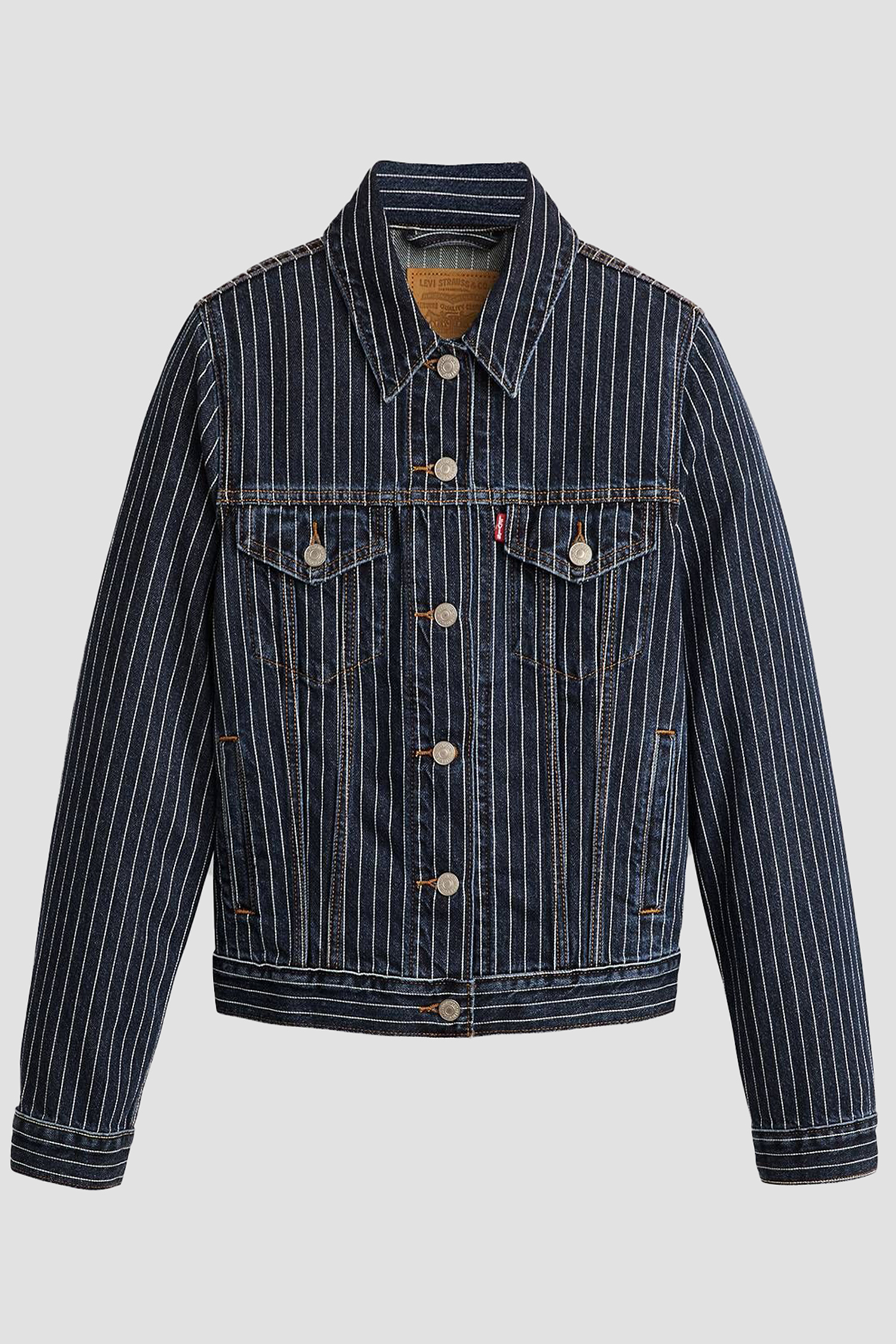 Женская темно-синяя джинсовая куртка в полоску Levi’s® 29945;0198